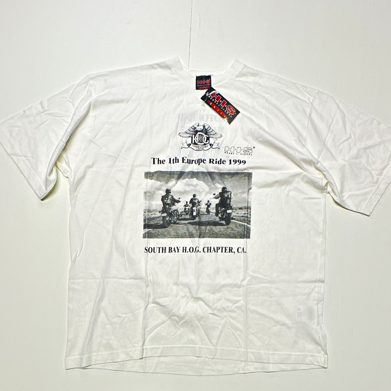 DS Harley-Davidson H.O.G. The 1th Europe Ride 1999 South Bay Chapter T-Shirt XL
