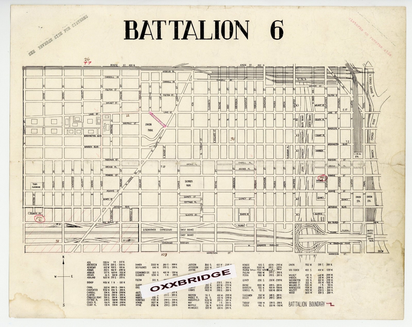 Chicago Fire Battalion Map 1949 Vintage 11x14 CFD Firefighting West Side XL108 Chicago Fire Battalion Map 1949 Vintage 11x14 CFD Firefighting West Side XL108