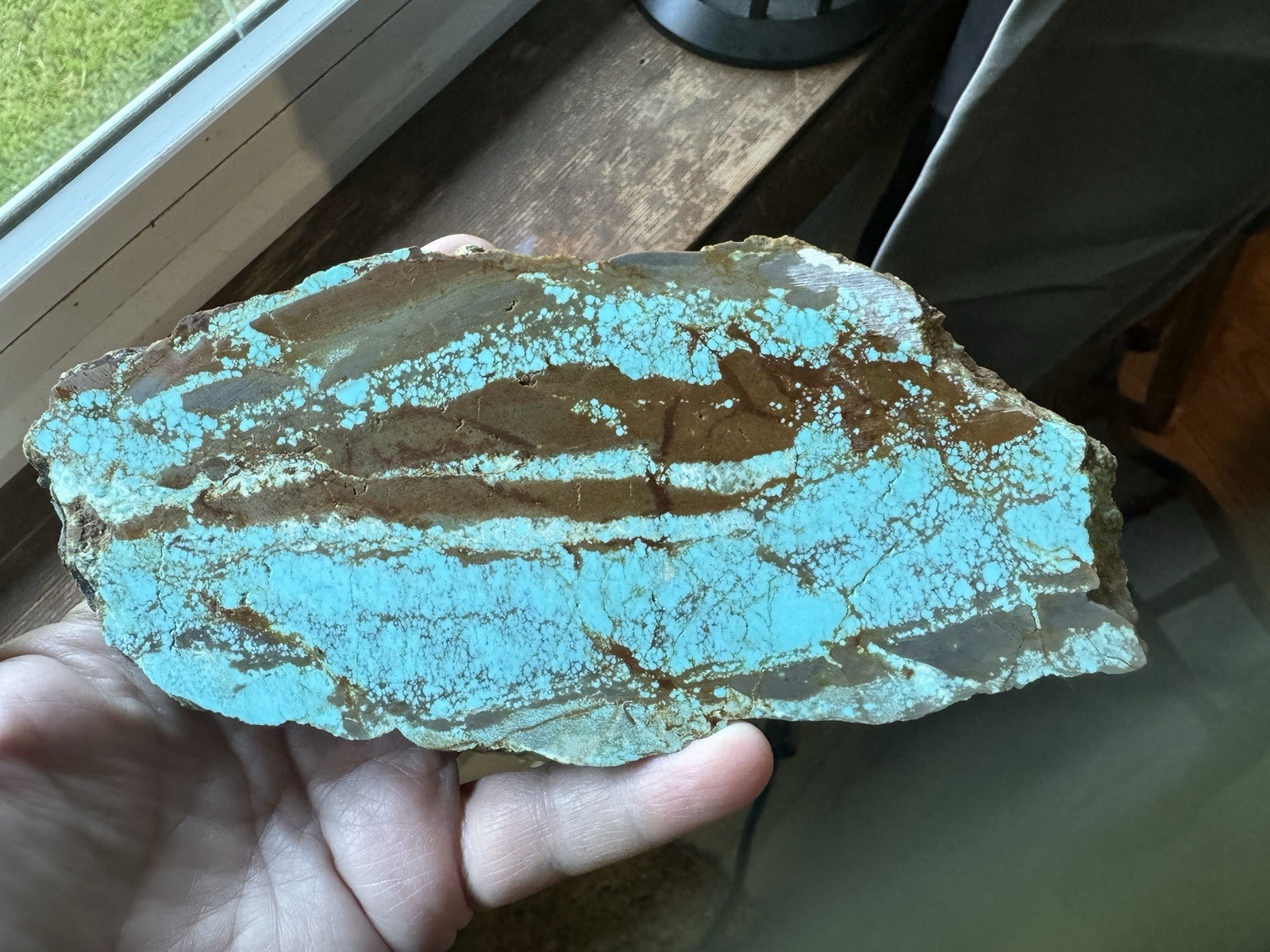 number 8 turquoise Gorgeous Big Slab Stabilized #8