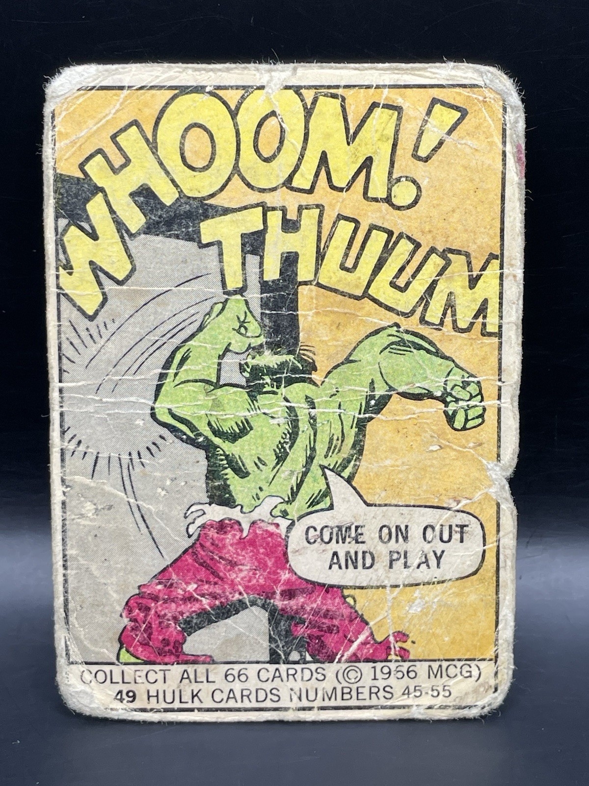 1966 Donruss Marvel Super Heroes card #49 - Hulk COME OUT AND PLAY 🔥