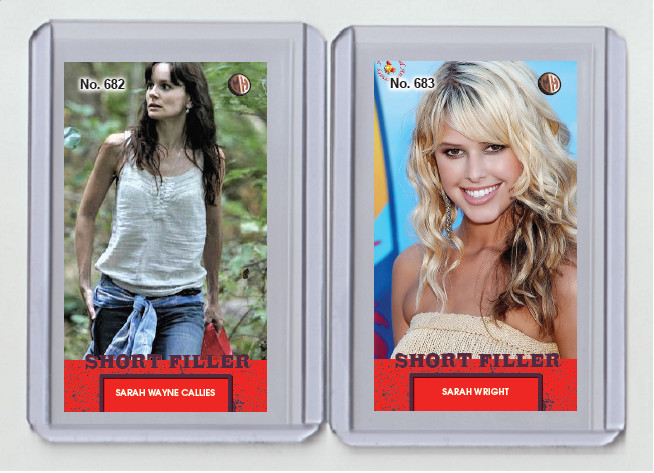 Sarah Wayne Callies rare MH Short Filler #\'d x/3 Tobacco card no. 682