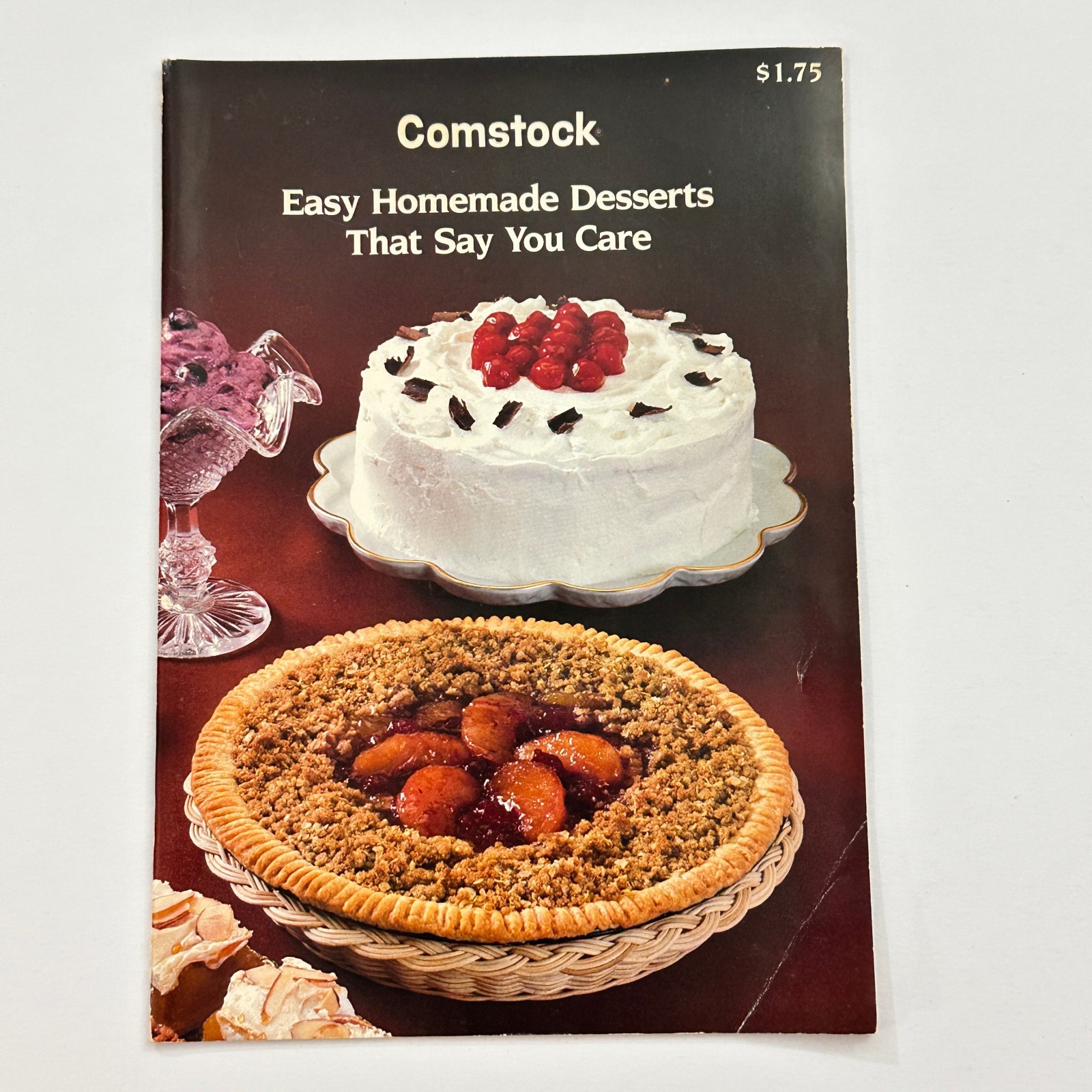 1970s Comstock Easy Homemade Desserts That Say You Care Recipes Cookbook booklet