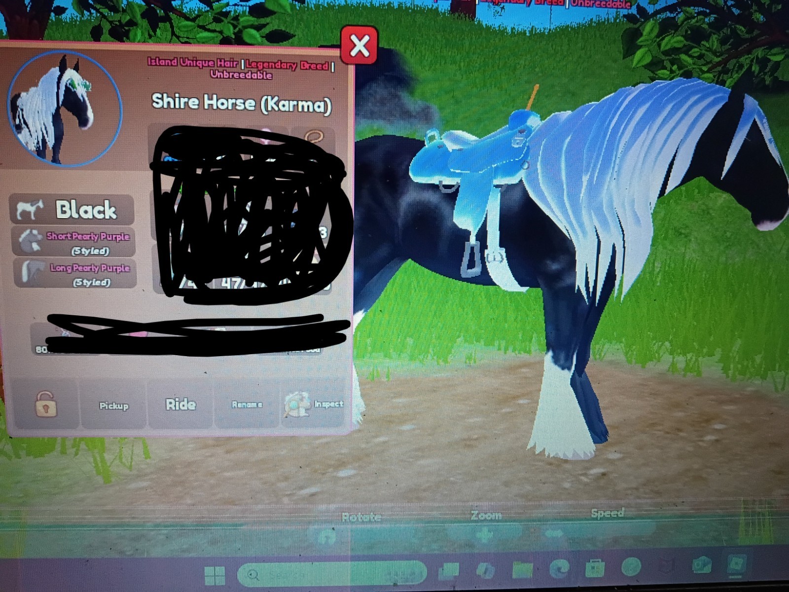 Horse Island Shire Horse Karma Black Legendary Breed Unbreedable ID 47