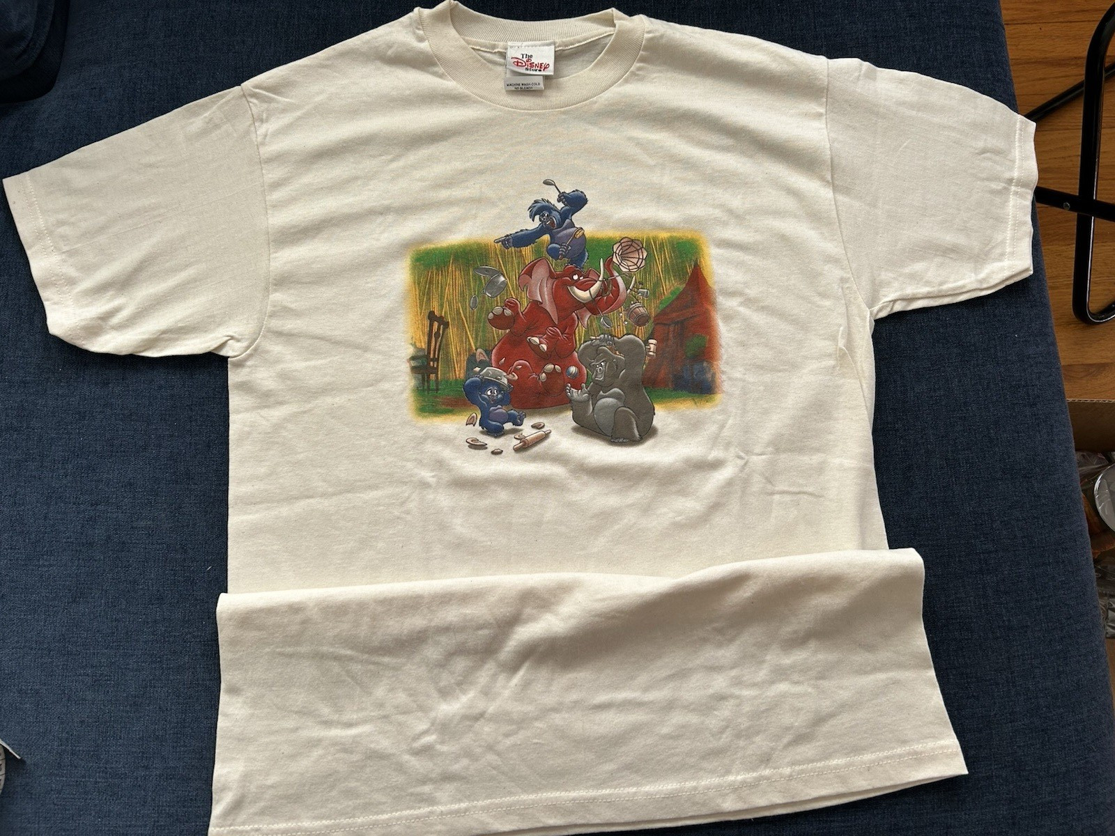 NWOT Rare The Disney Store Disney Tarzan White Graphic T-Shirt Adult Size Large