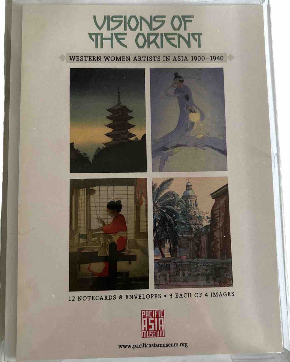 Pacific Asia Museum Visions Of The Orient Women Artists 12 NoteCards W/Envelopes