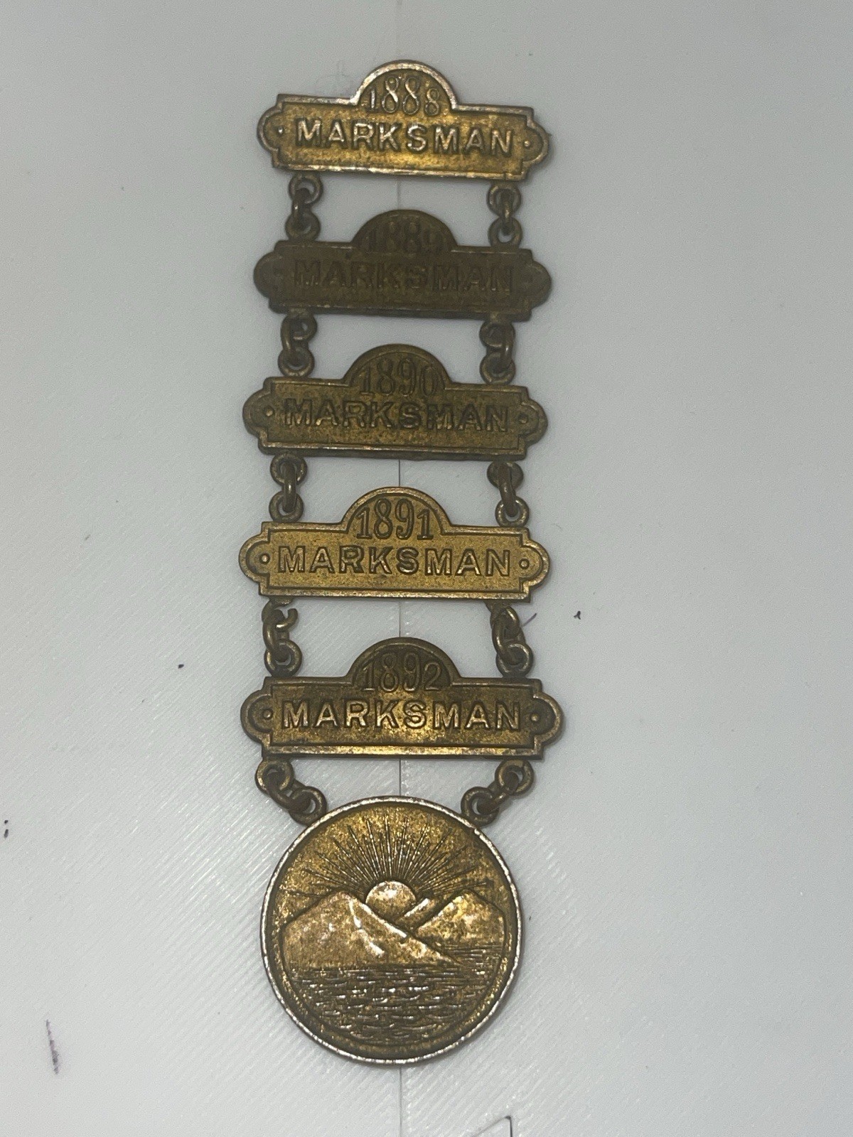 Victorian New York National Guard Marksman Badge Medal 1888-1892