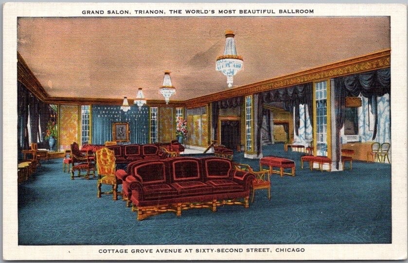 c1940s CHICAGO, Illinois Postcard TRIANON BALLROOM 