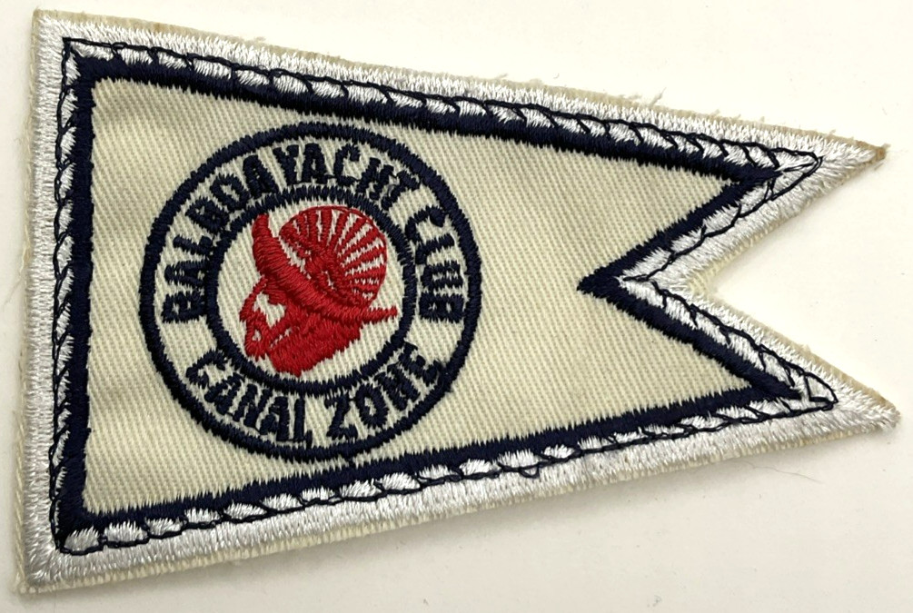 Vintage Balboa Yacht Club Canal Zone Maritime Flag Patch Panama Ship Boating