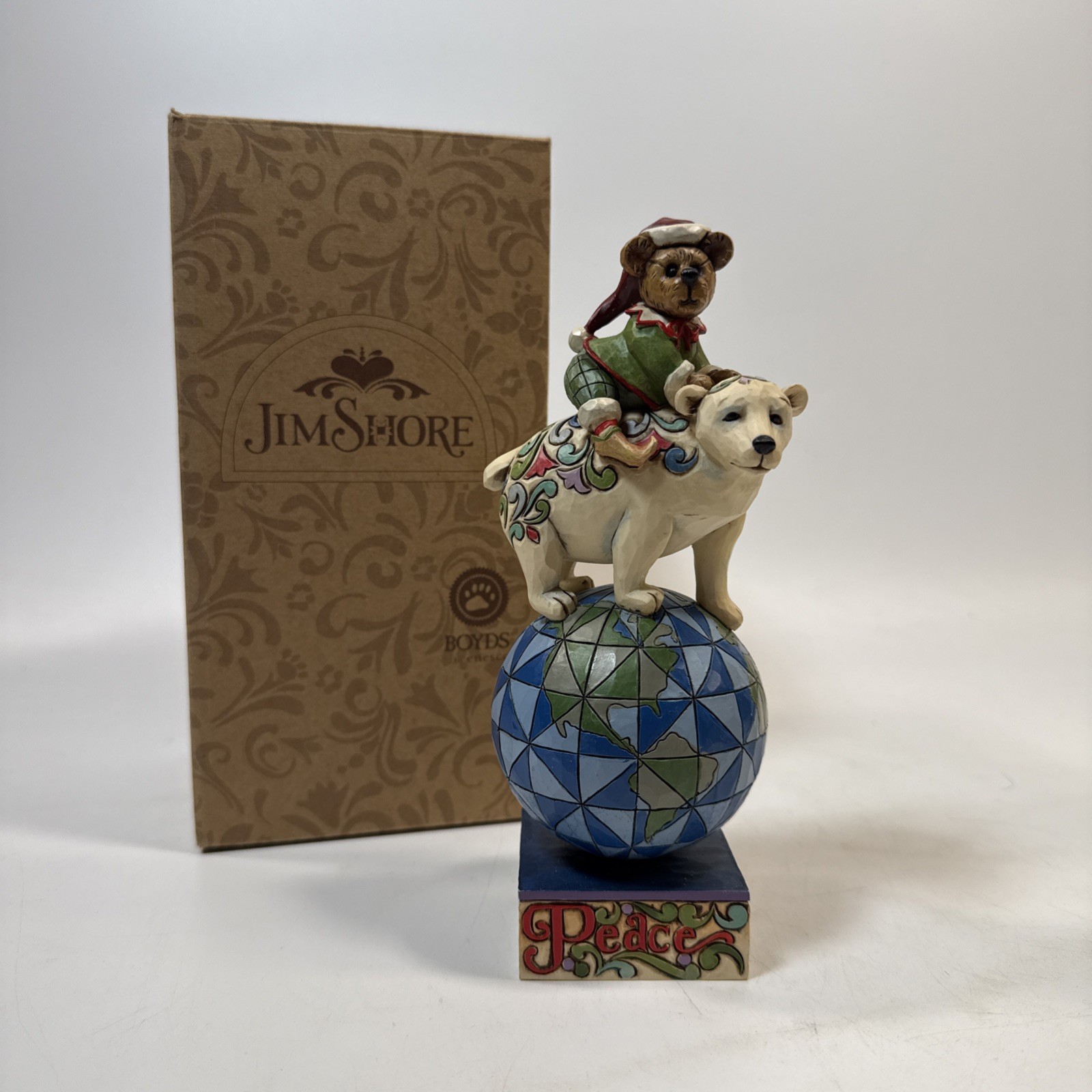 Jim Shore Boyds Bears Piper Elfington Snowden Peace In Earth Figurine #401647 Jim Shore Boyds Bears Piper Elfington Snowden Peace In Earth Figurine #401647