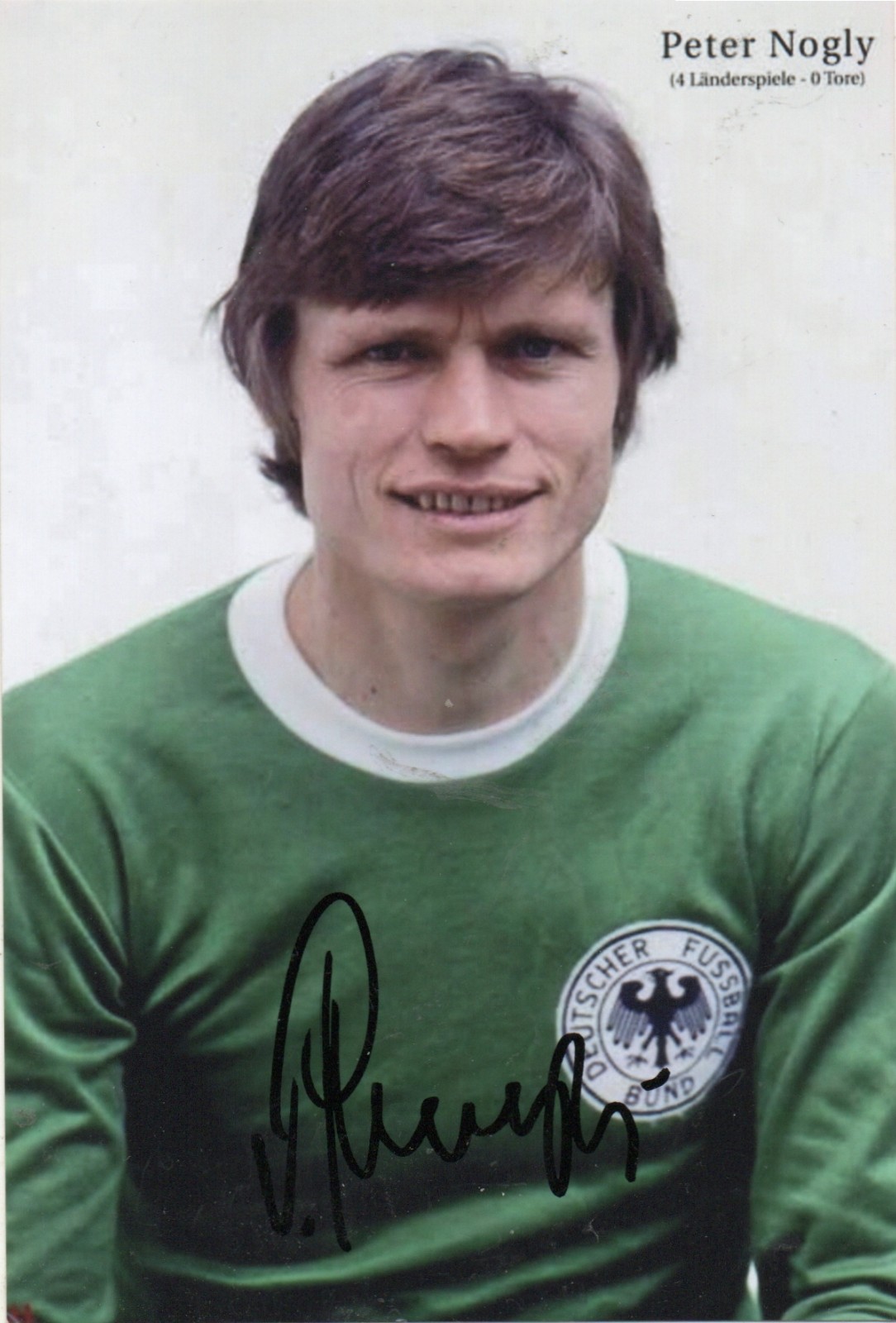 Peter Nogly (Hamburger SV, Vice European Champion 1976), signed Photo