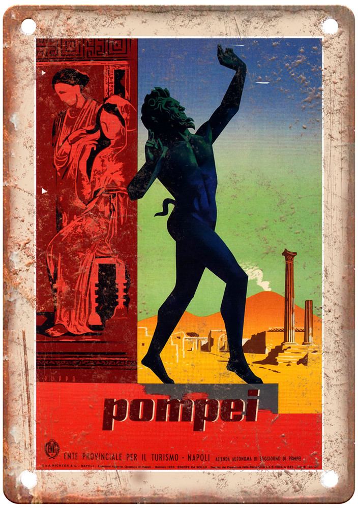Vintage PUPPO Mario Travel Poster Retro Look Sign T1653 Vintage PUPPO Mario Travel Poster Retro Look Sign T1653