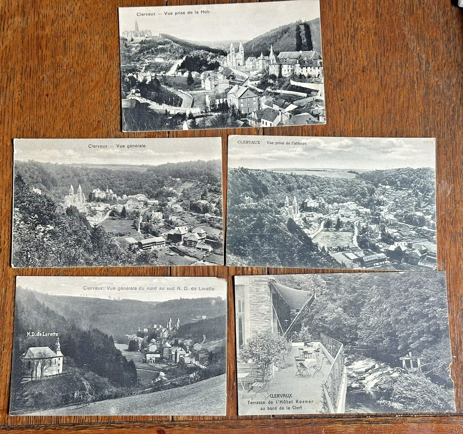 Vintage Early 1900\'s Clerveaux, Luxembourg Postcards - Lot of 5
