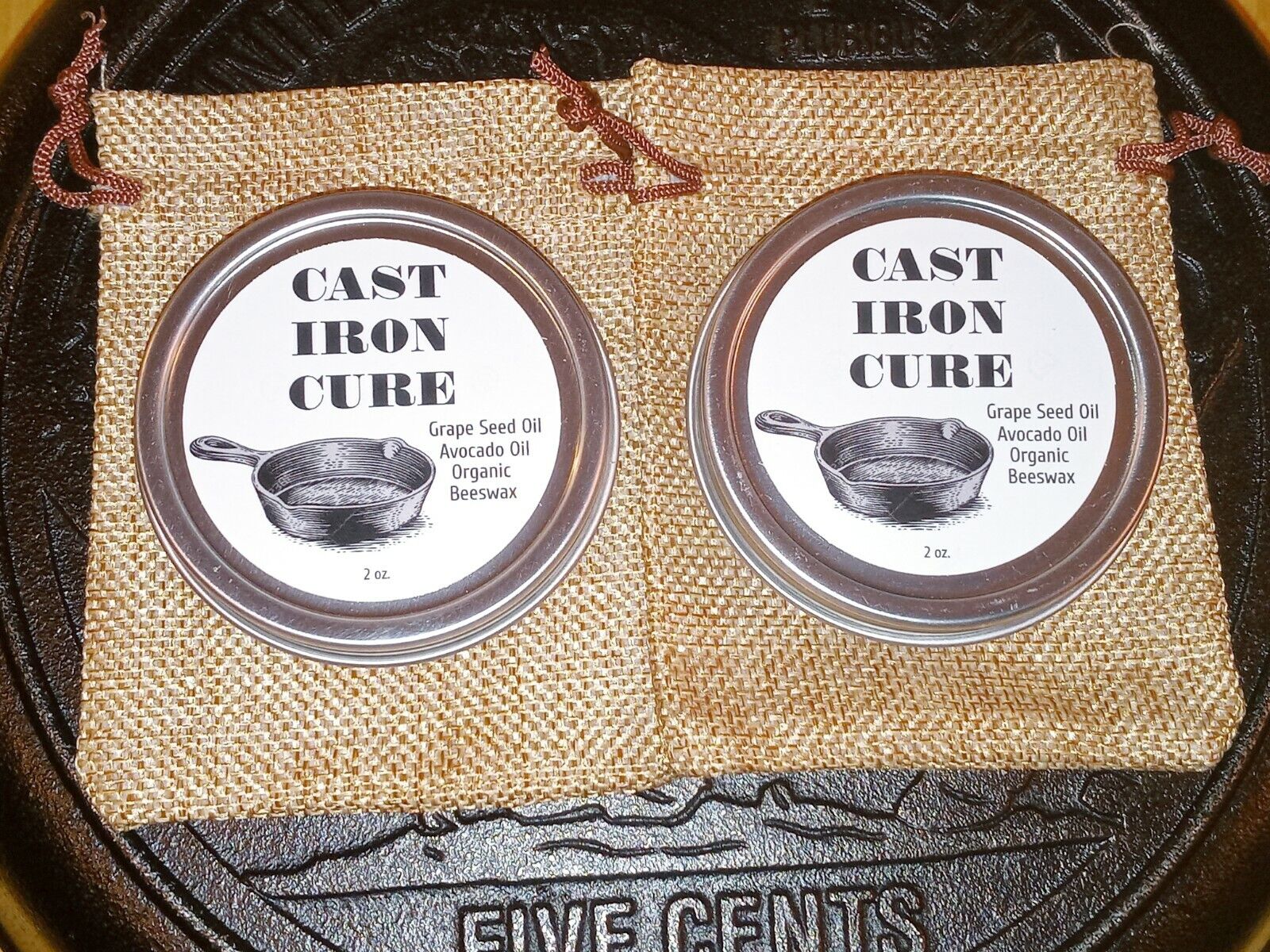 Cast Iron Cure/Beeswax Cast Iron Seasoning & Conditioner