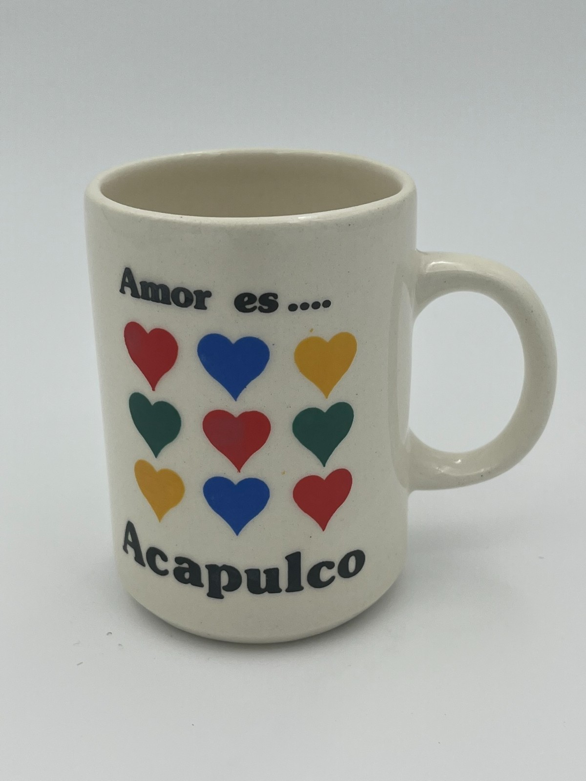 Vintage 1980\'s Amor es... Acapulco Coffee Mug Mexico Travel Souvenir Vintage 1980\'s Amor es... Acapulco Coffee Mug Mexico Travel Souvenir