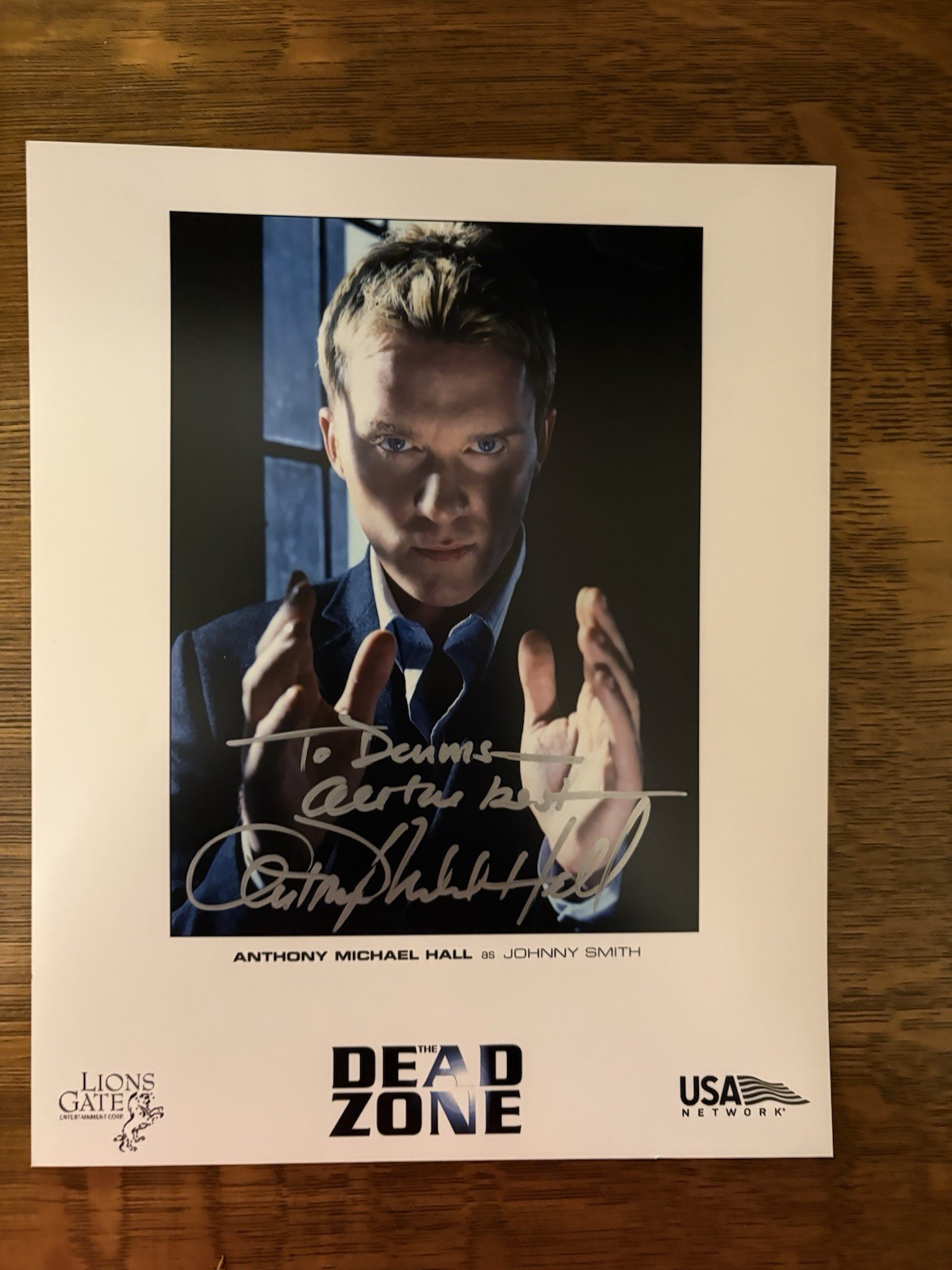 Anthony Michael Hall Signed 8 X 10 Color Photo