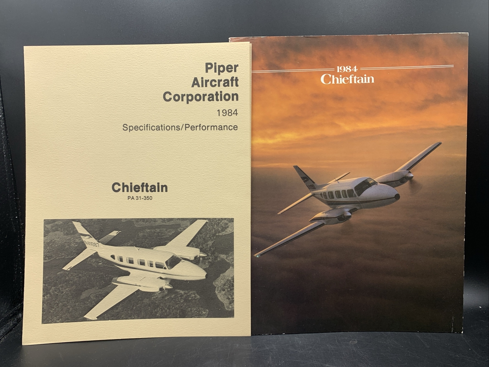 PIPER Factory OEM 1984 Chieftan Brochure W/Specs & Performance Sheets