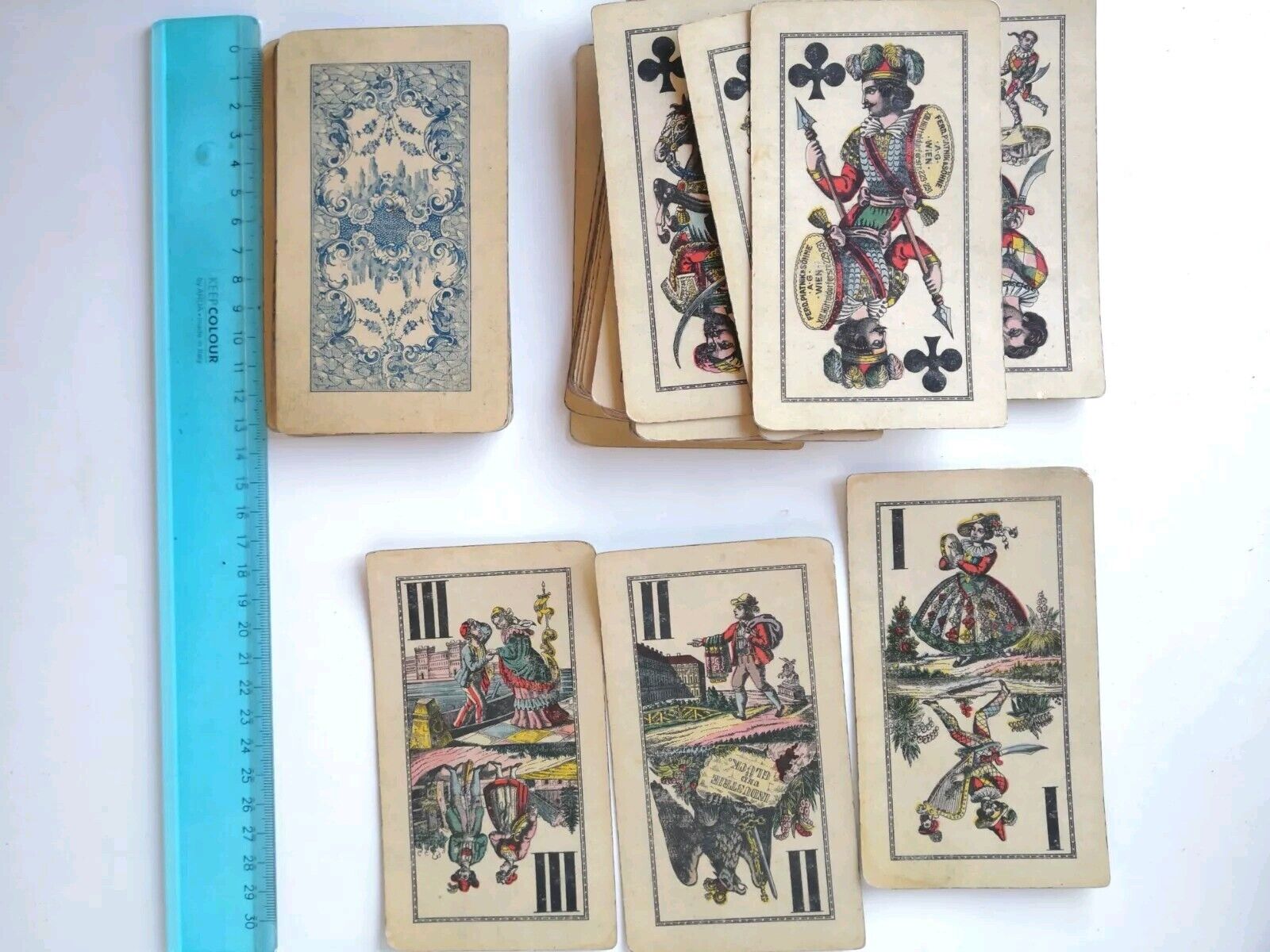 54 tarot cards: Piatnik & Sohne A.G. Wien-cm 8x14-RARE
