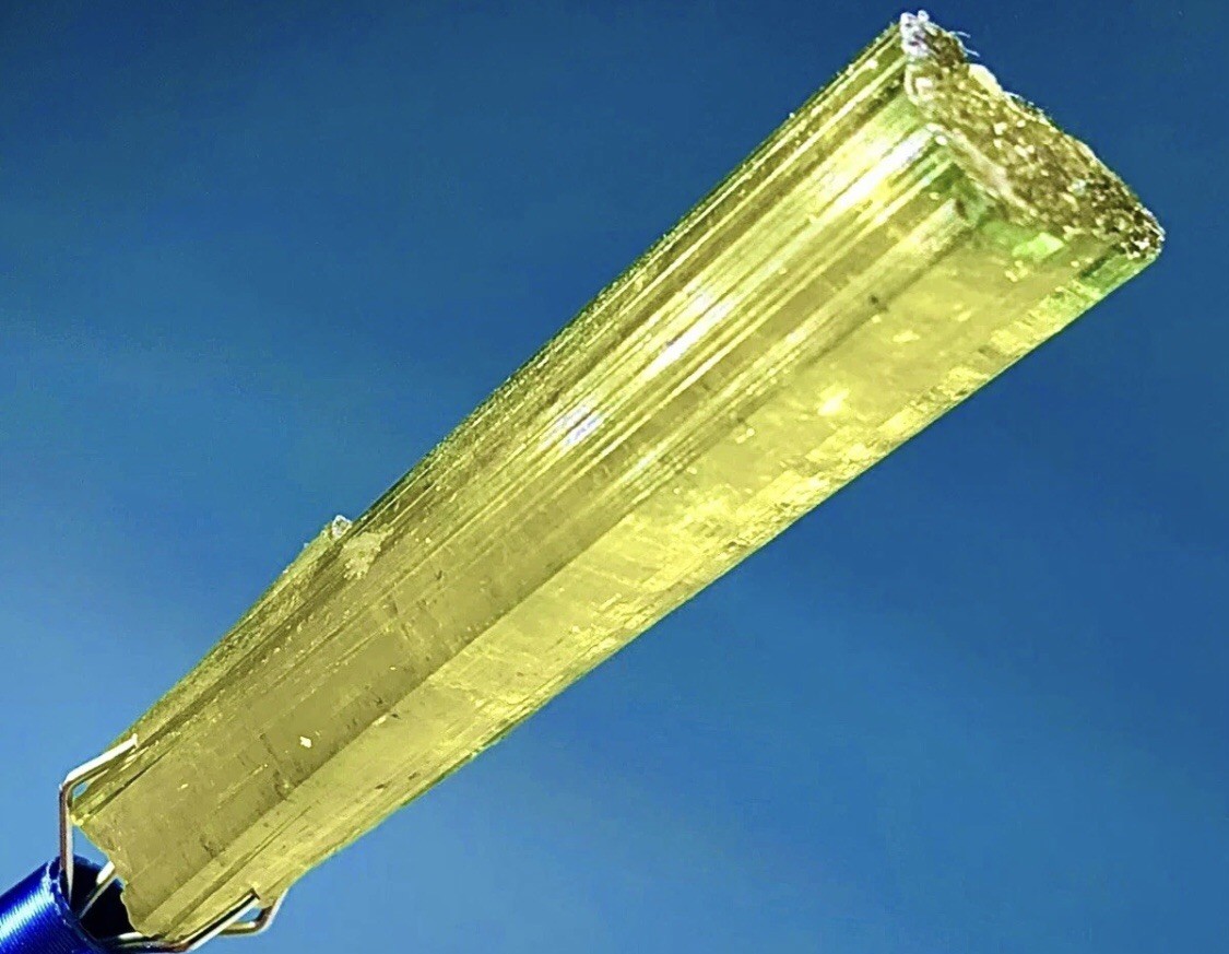 Large Rare Gorgeous Green Cap Gold Tourmaline Crystal Natural Gemstone Cluster