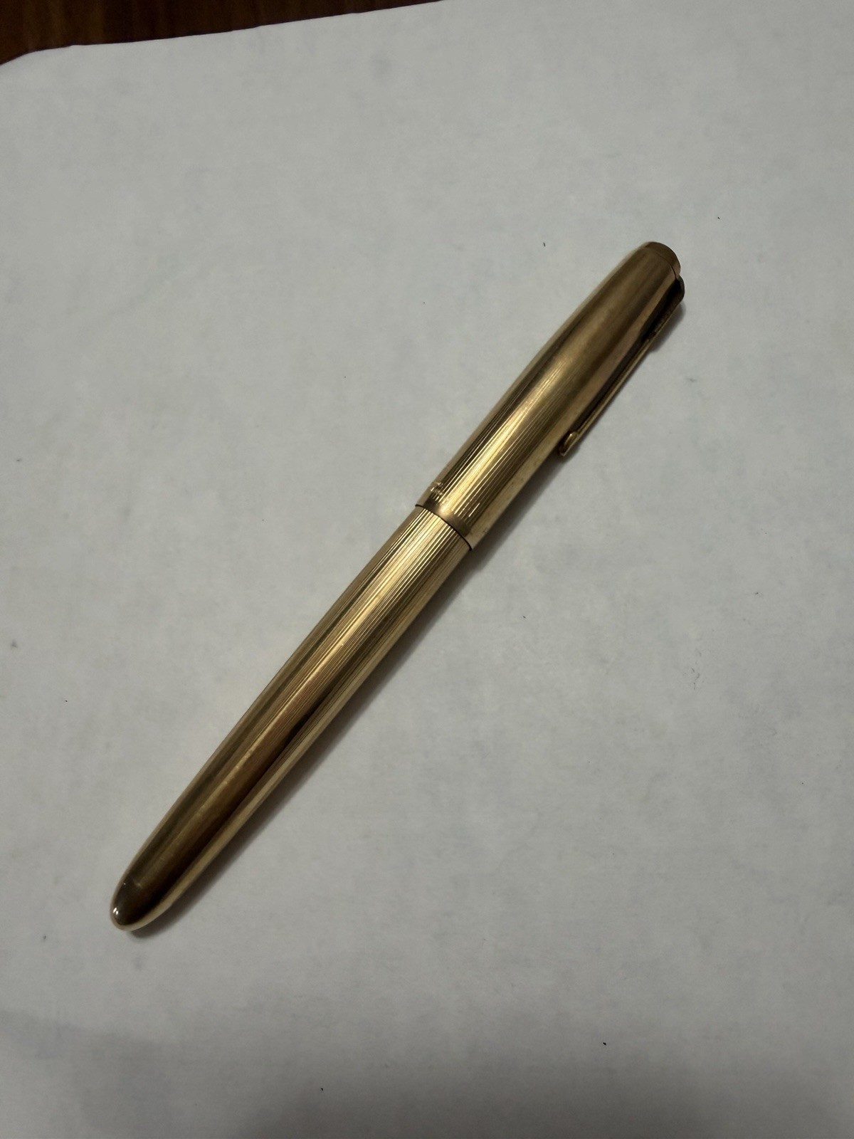 Vintage Parker 51 Insignia 1/10 12CT Rolled Gold Fountain Pen England