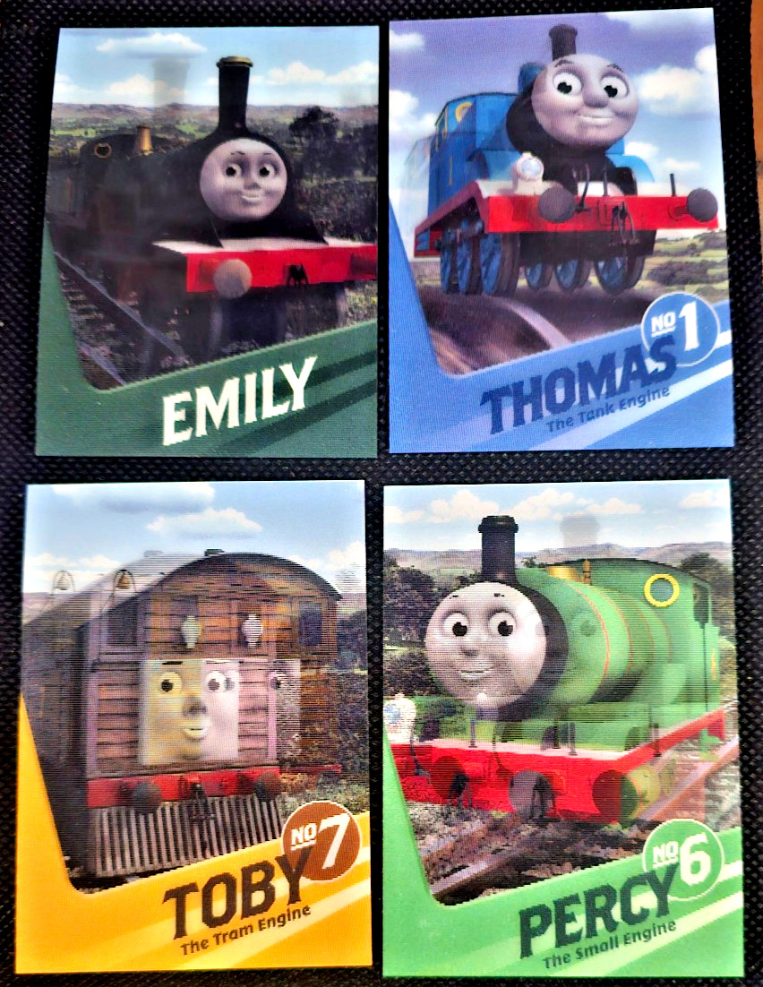 2010 UPPER DECK THOMAS THE TANK ENGINE LENTICULAR 4 CARD PROMO SET PERCY EMILY