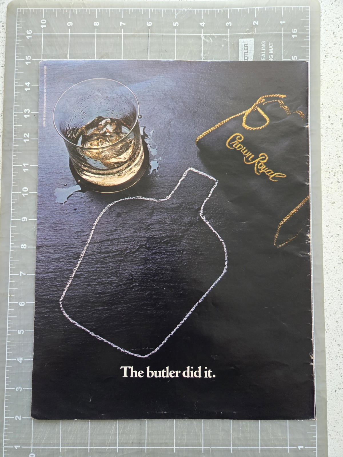 1978 Seagrams CROWN ROYAL Canadian Whisky Magazine Ad - The Butler Did It. 1978 Seagrams CROWN ROYAL Canadian Whisky Magazine Ad - The Butler Did It.
