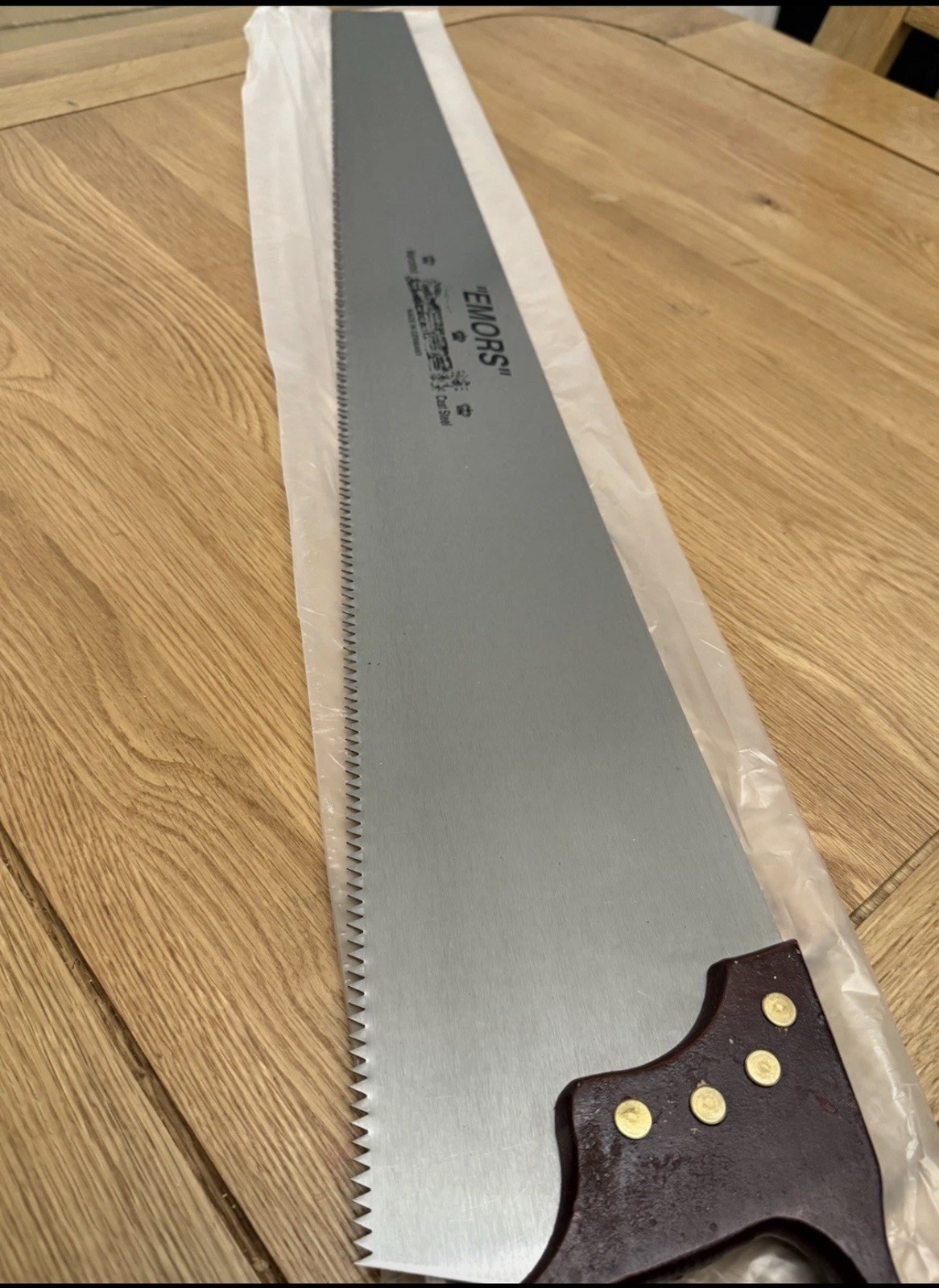 German Made EMORS Brand Cast Steel 1960 New Superior Hand Saw Vintage (L100cm)