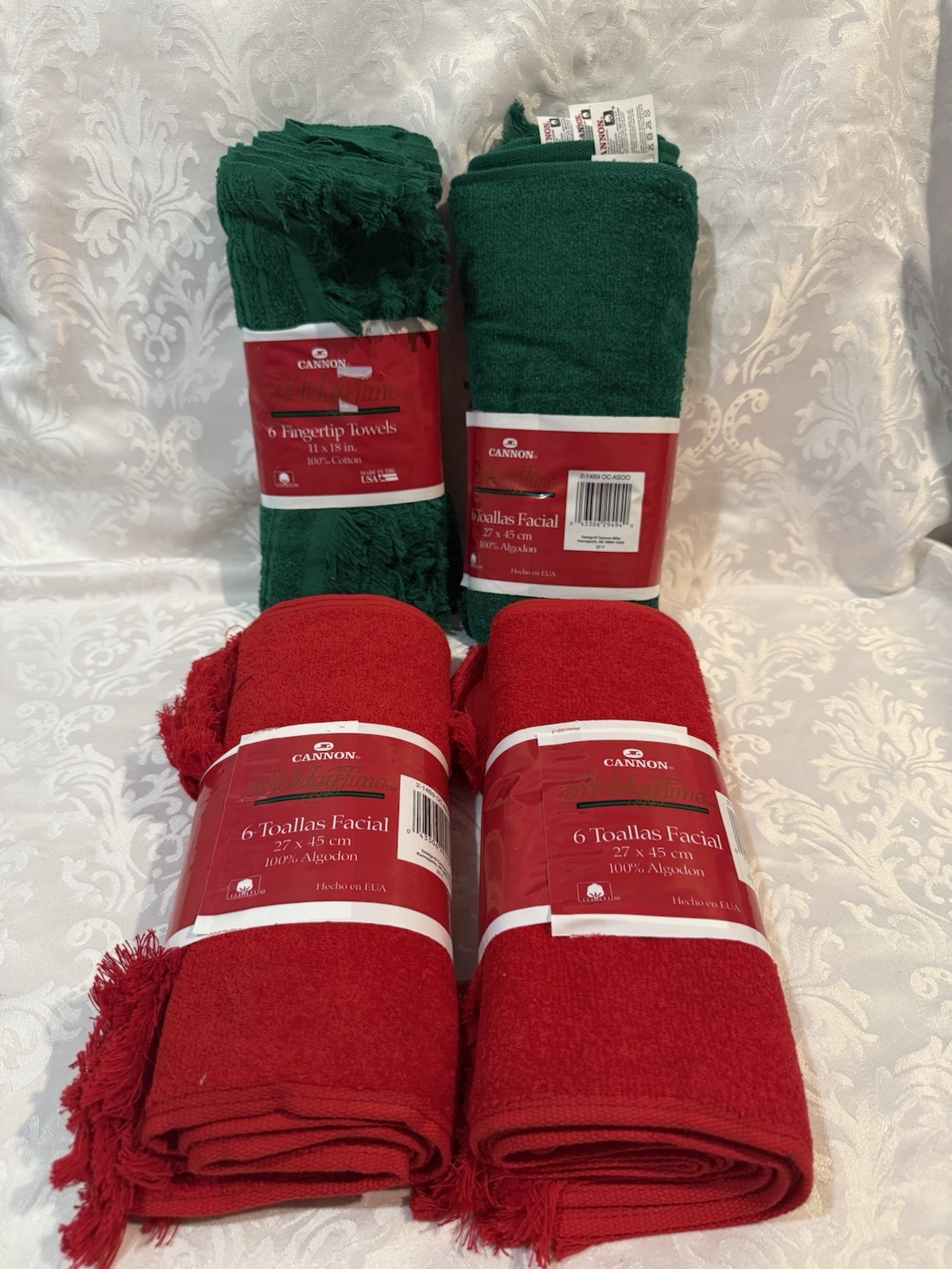 Vtg Cannon Holiday Towels 11x18