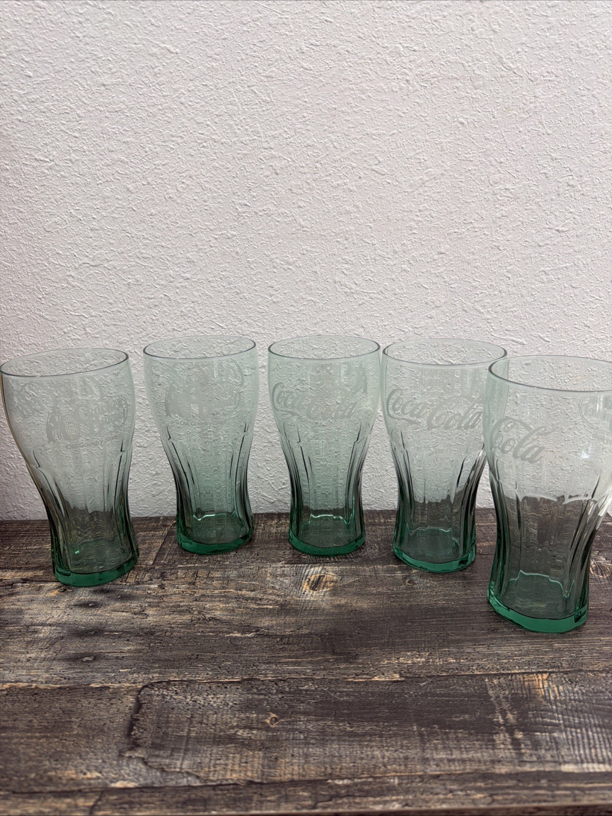 Vintage Cracker Barrel & Coca-Cola Promo Glass Set - Lot of 5 Double