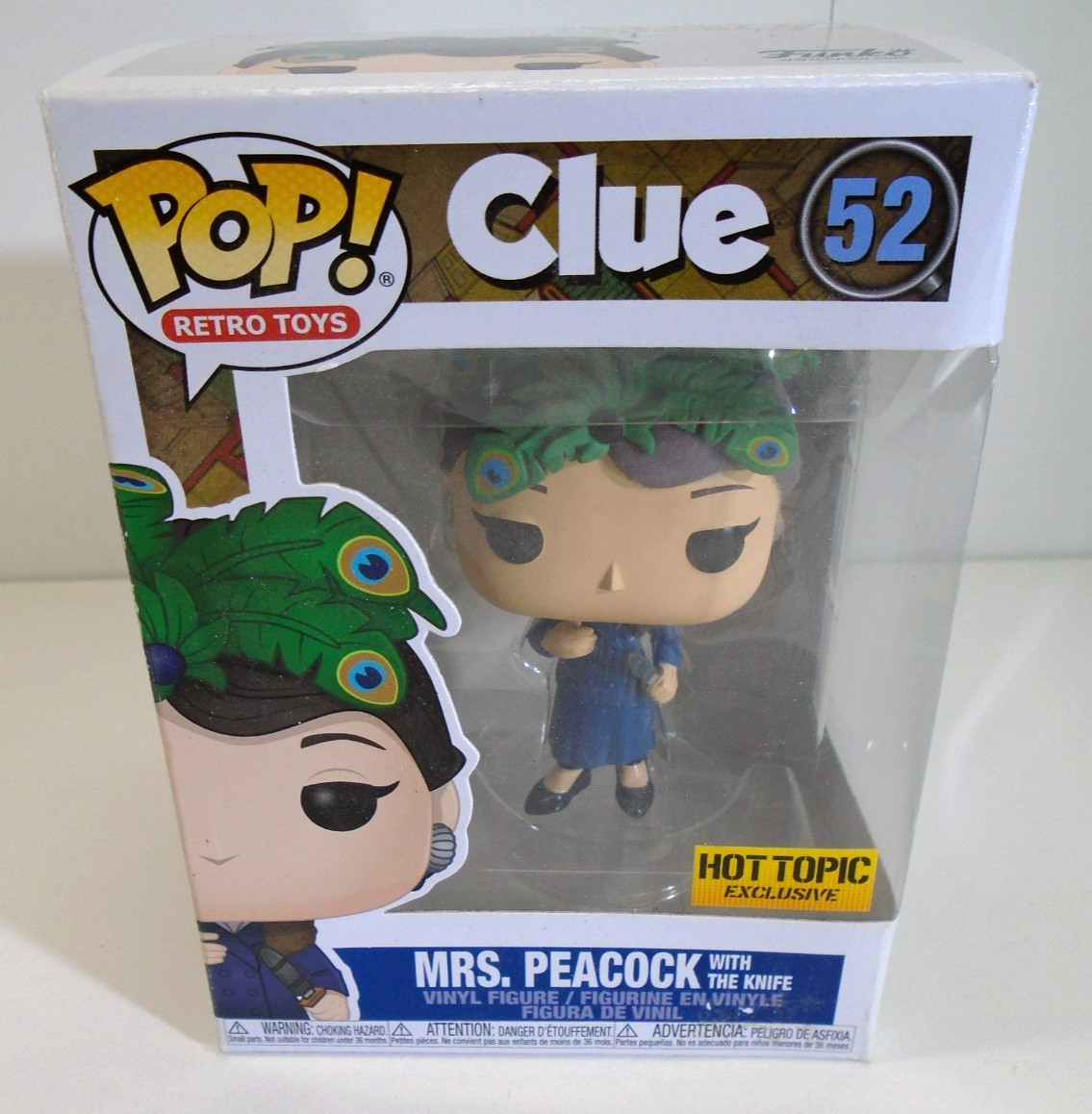Funko Pop Retro Toys Clue Mrs. Peacock w/ The Knife #52 Vinyl Figure Boardgames