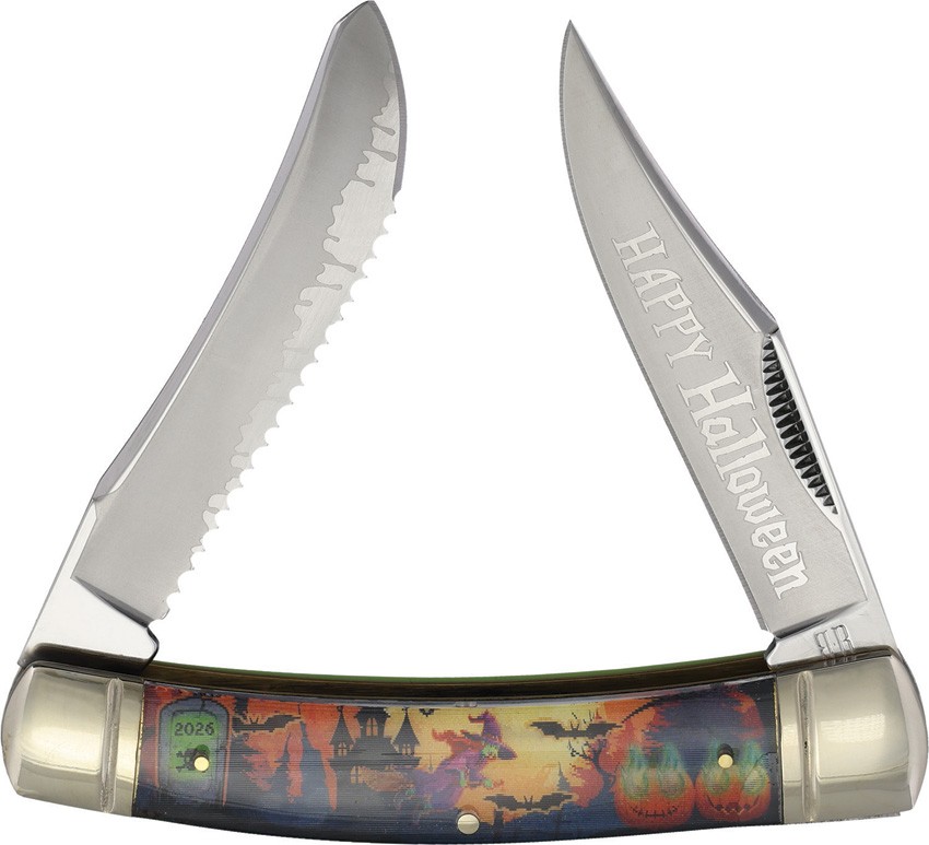 Rough Rider Halloween 2026 Muskrat Acrylic & Moon Glow Folding Pocket Knife 2797