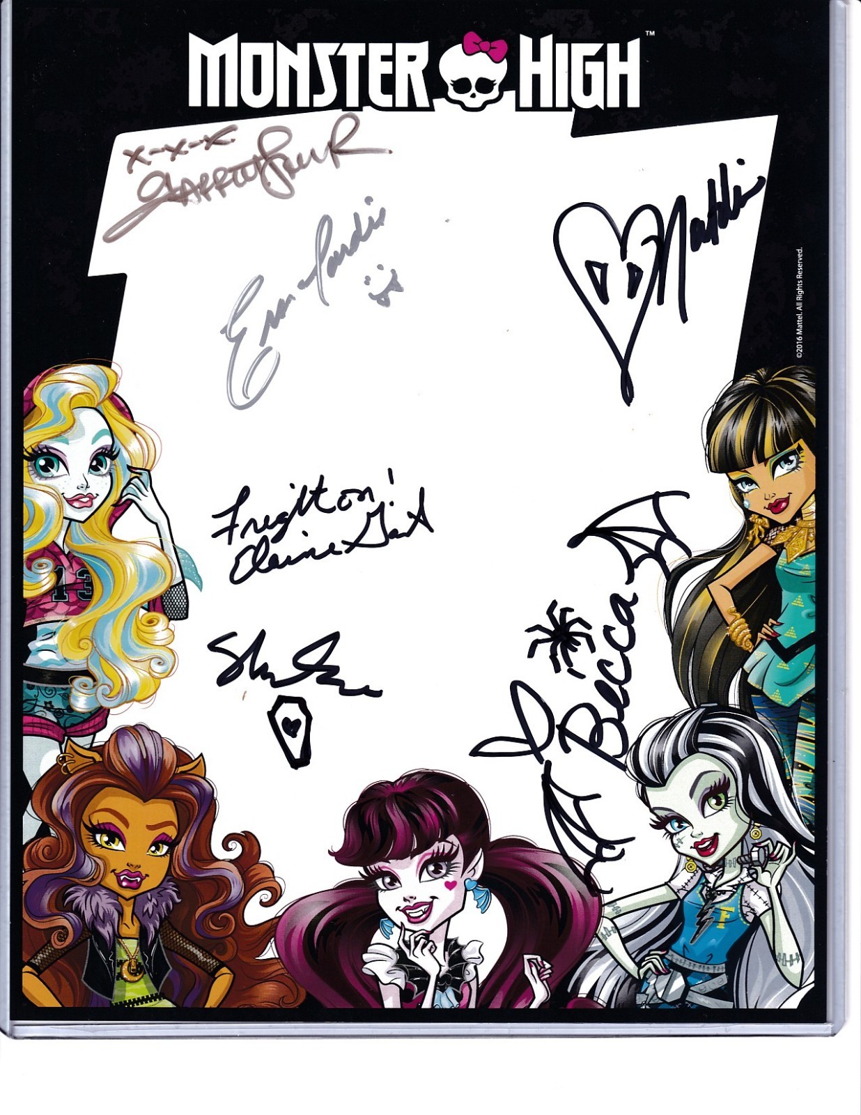 Monster High artists creators designers signed 2016 SDCC Mattel 8x10 promo photo