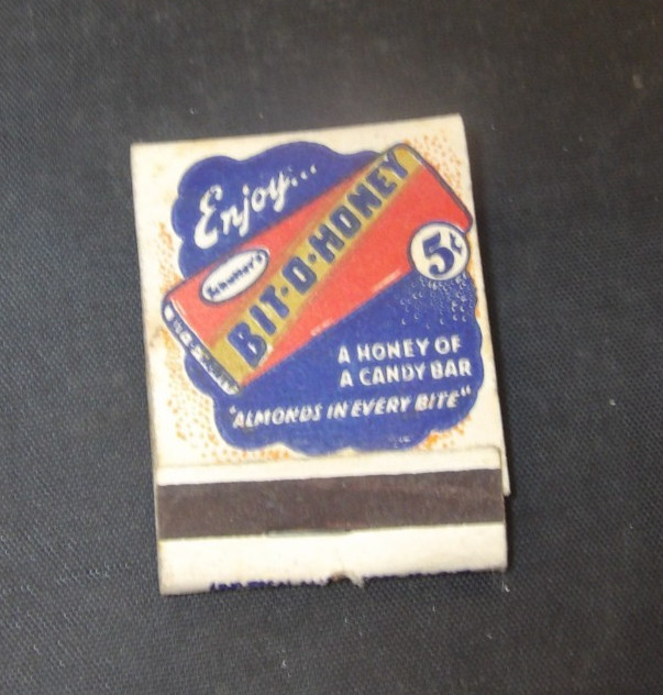 1940s Bit O Honey Full Matchbook Advertisement Counterspy Vintage