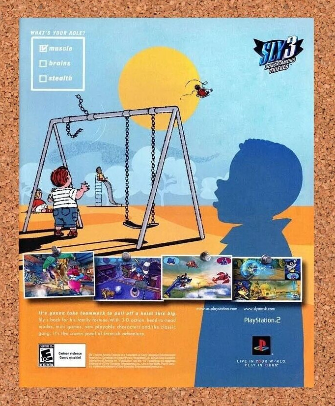 2004 Sly 3 Honor Among Thieves PS2 Original Advertisement / Retro Promo v1