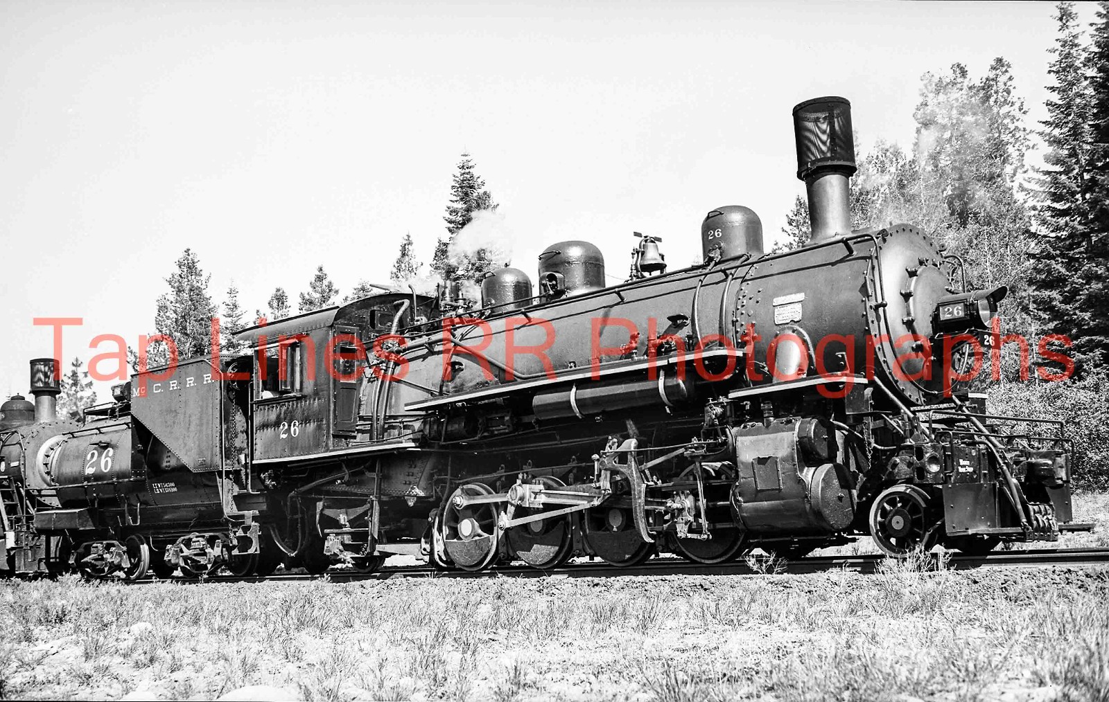 McCloud River RR 26 RS 2-8-2 McCloud, CA 9-20-50  New 5x8 Photo