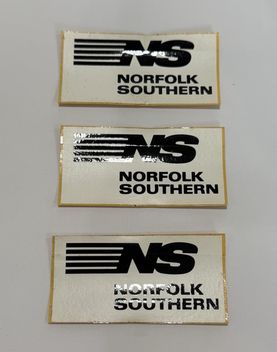 Vintage NS Norfolk Southern Railroad Logo Sticker Decals 3 pc lot