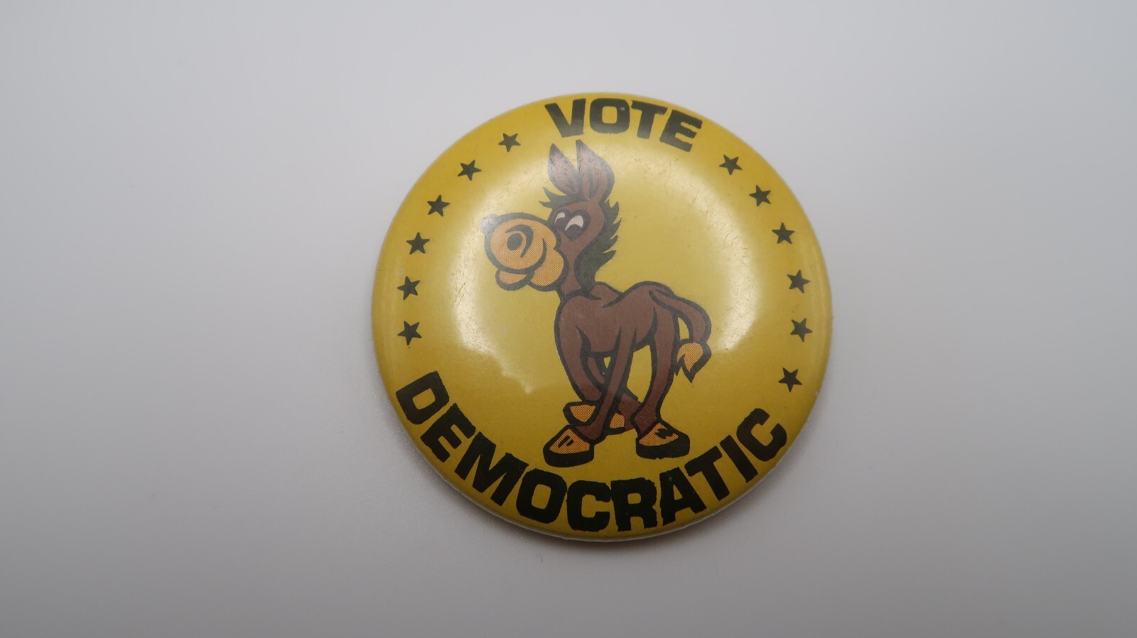Vintage Genuine VOTE DEMOCRATIC Democrat Say It With Buttons Pin Back 2.25\