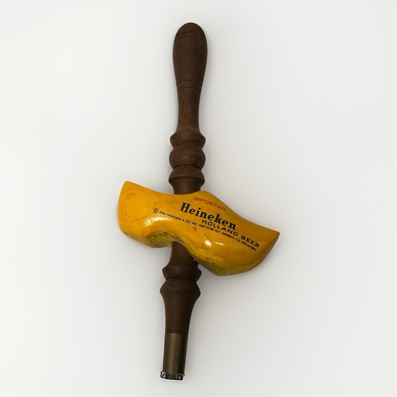 Vintage Heineken Beer Tap Handle – Dutch Clog Wood Holland Import Bar Pub