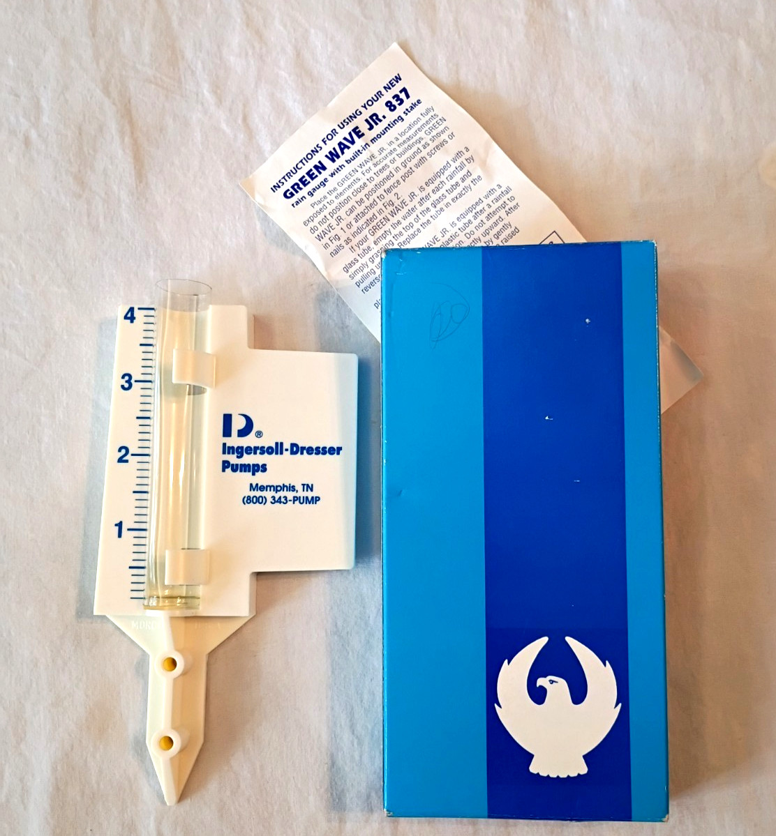 New Old Stock Ingersoll-Dresser Pumps Rain Gauge In Original Box By MORCO USA