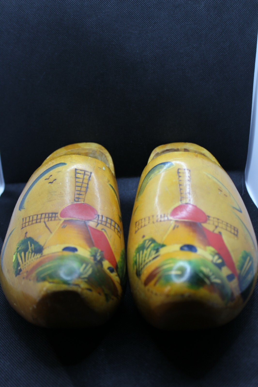 Vtg. Hand Painted Wooden Dutch Shoes- Holland