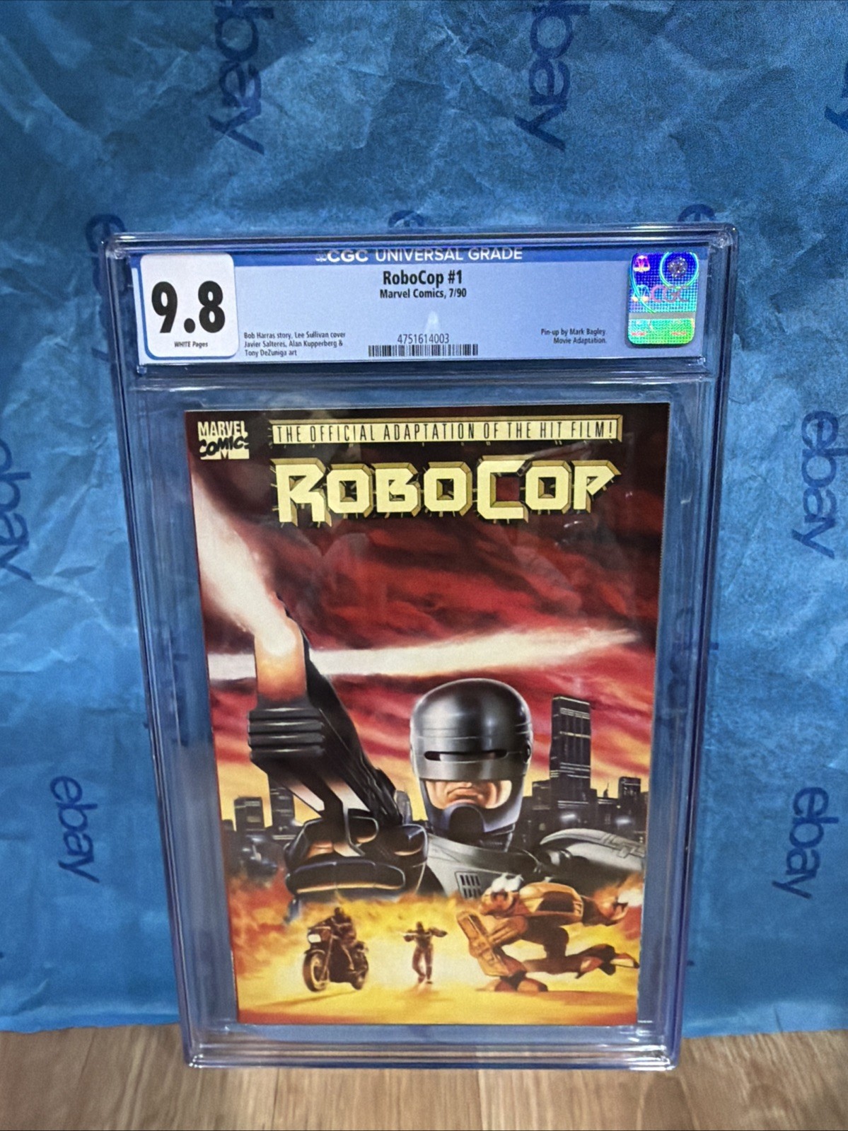 ROBOCOP #1 CGC 9.8 WHITE PAGES MOVIE ADAPTATION 1990 Graded Comic Tony