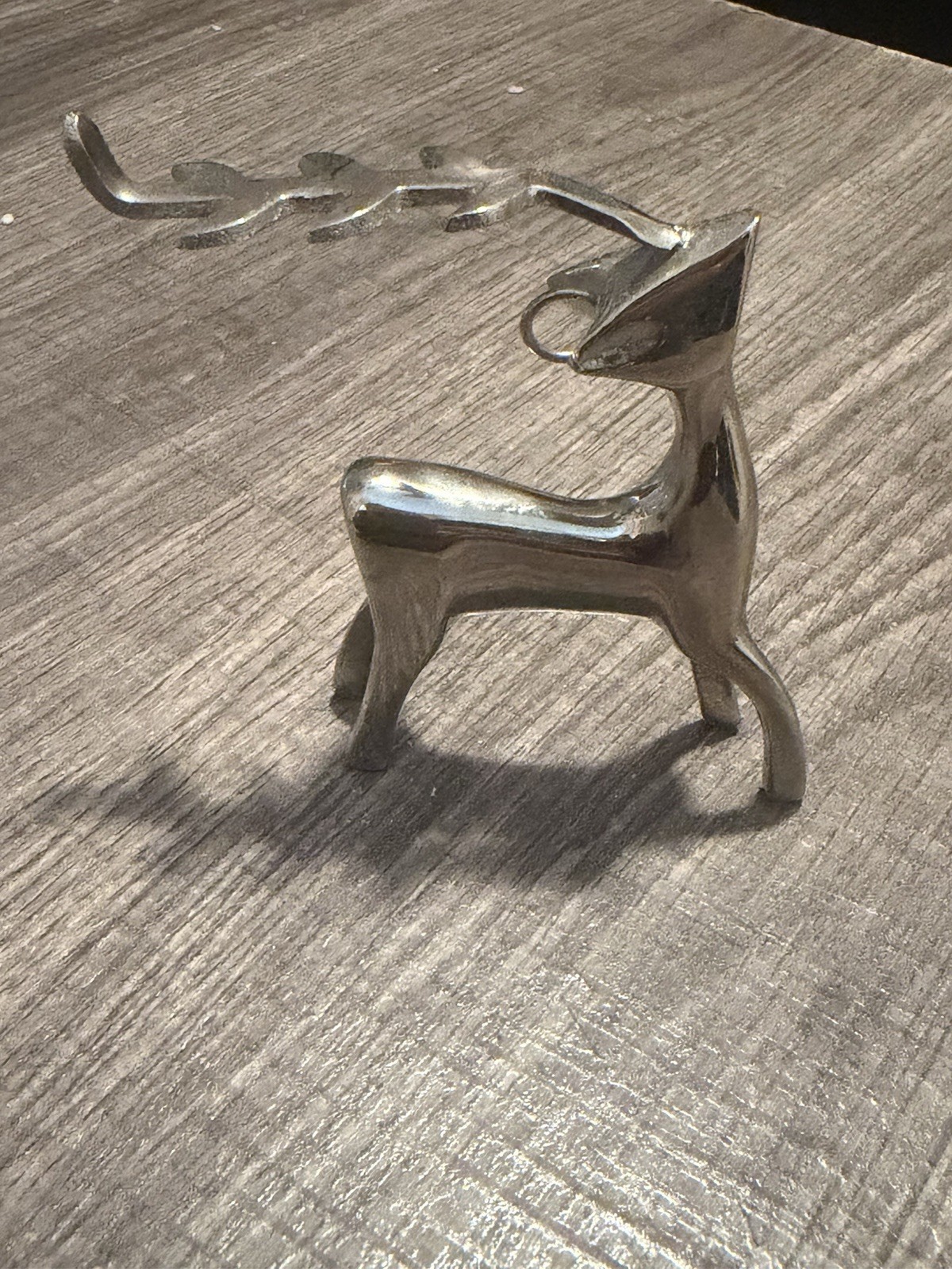 Elegant Reindeer figurine Ornament.  Metal unknown Heavy