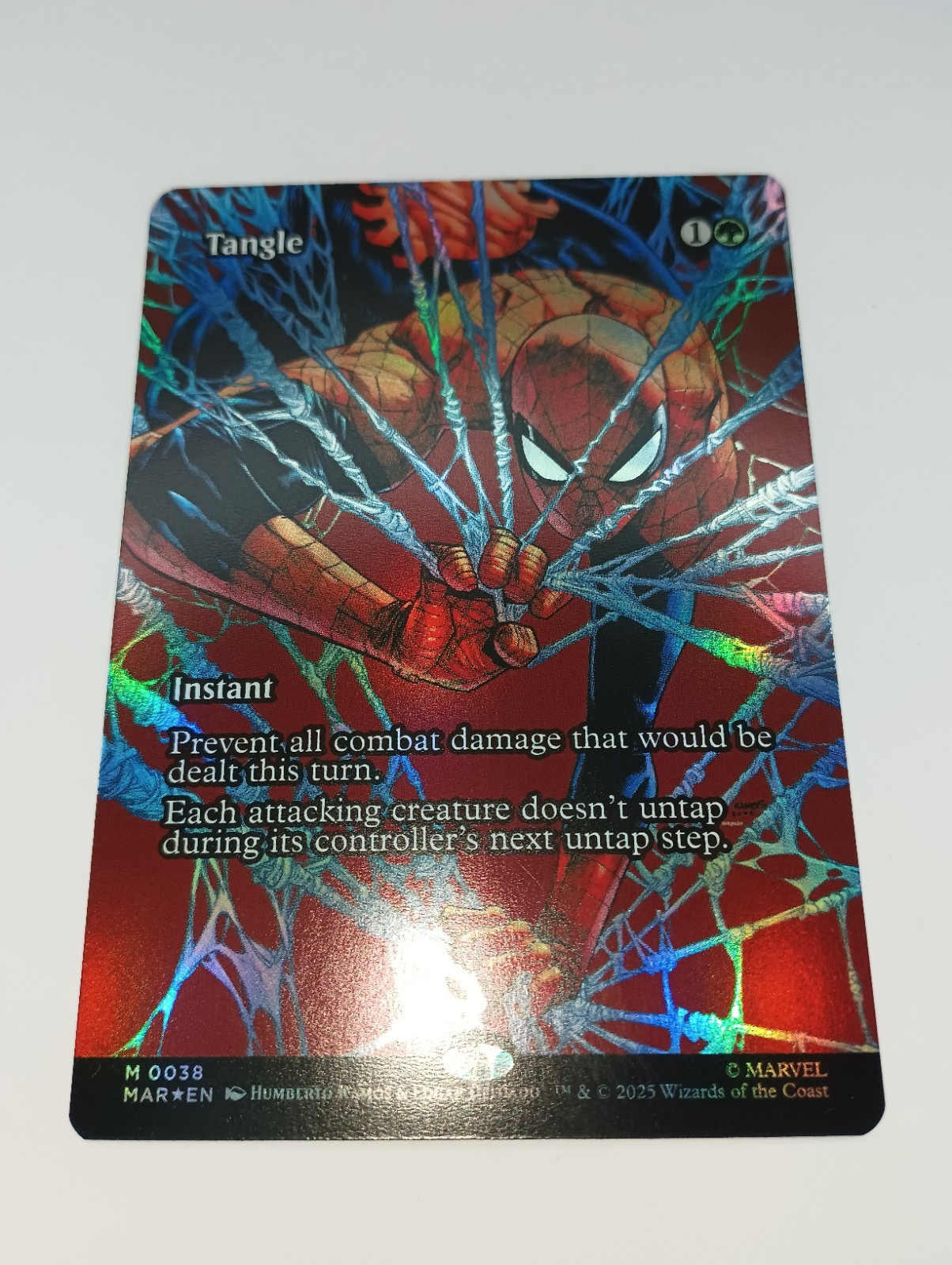 MTG Tangle Foil Borderless Spider-Man 0038 Mythic CGA 10 PRISTINE GEM MINT 