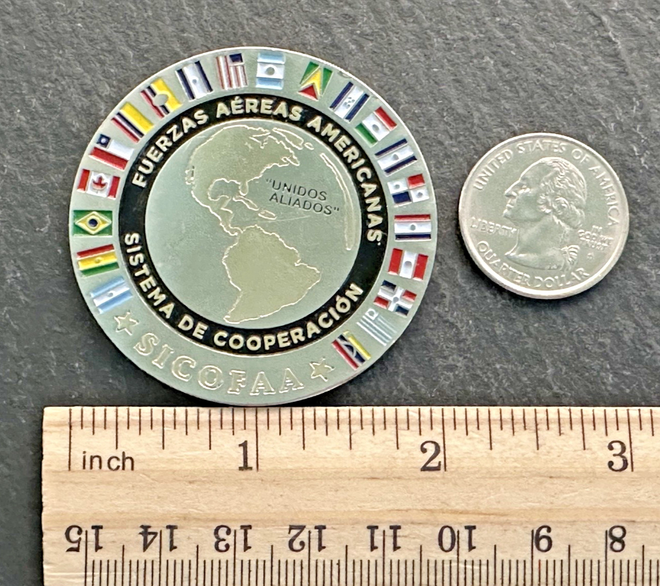 FUERZAS AEREAS AMERICANAS SICOFAA SPS CHALLENGE COIN - AMERICA AIR FORCES H202