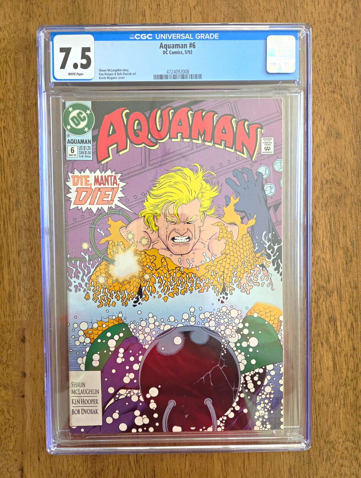 Aquaman #6 CGC 7.5 DC Comics 1986 Die, Manta, Die Copper Age