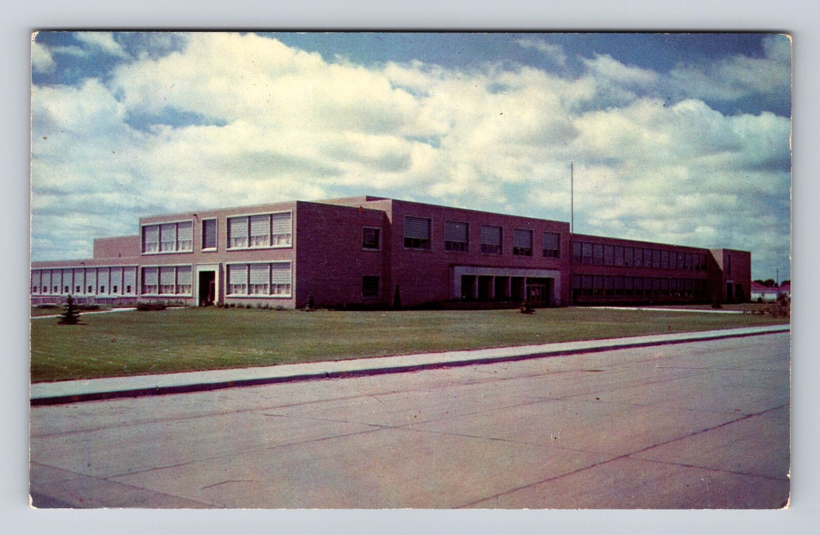 North Platte NE- Nebraska, New Junior High School, Antique, Vintage Postcard