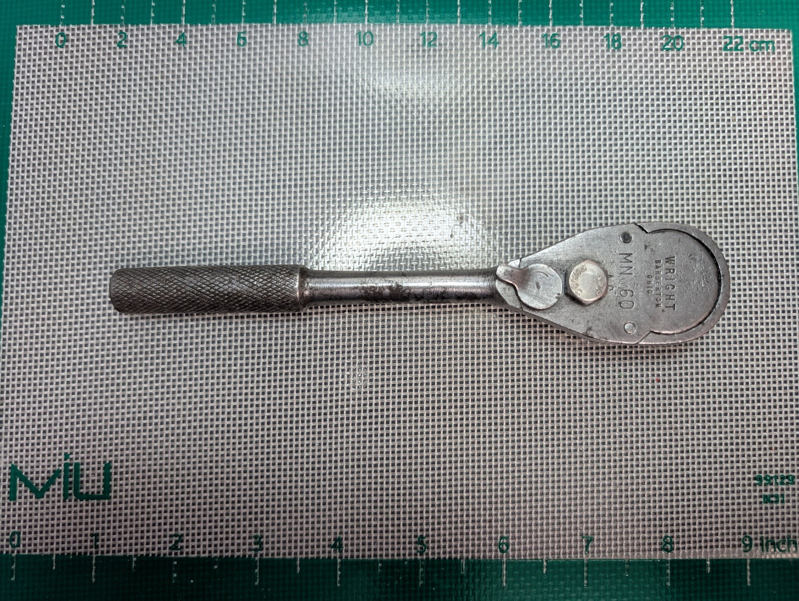 VINTAGE — Wright MN-60 Socket Ratchet 3/8” Drive, AC — 1940’s USA Barberton Ohio