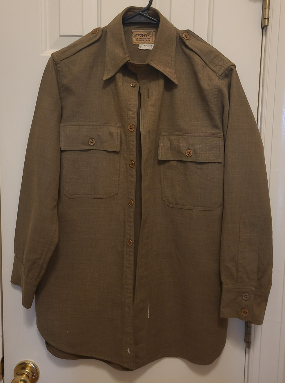 Vintage WW2 US Army Officer's Regulation Shirt.  True Fit brand