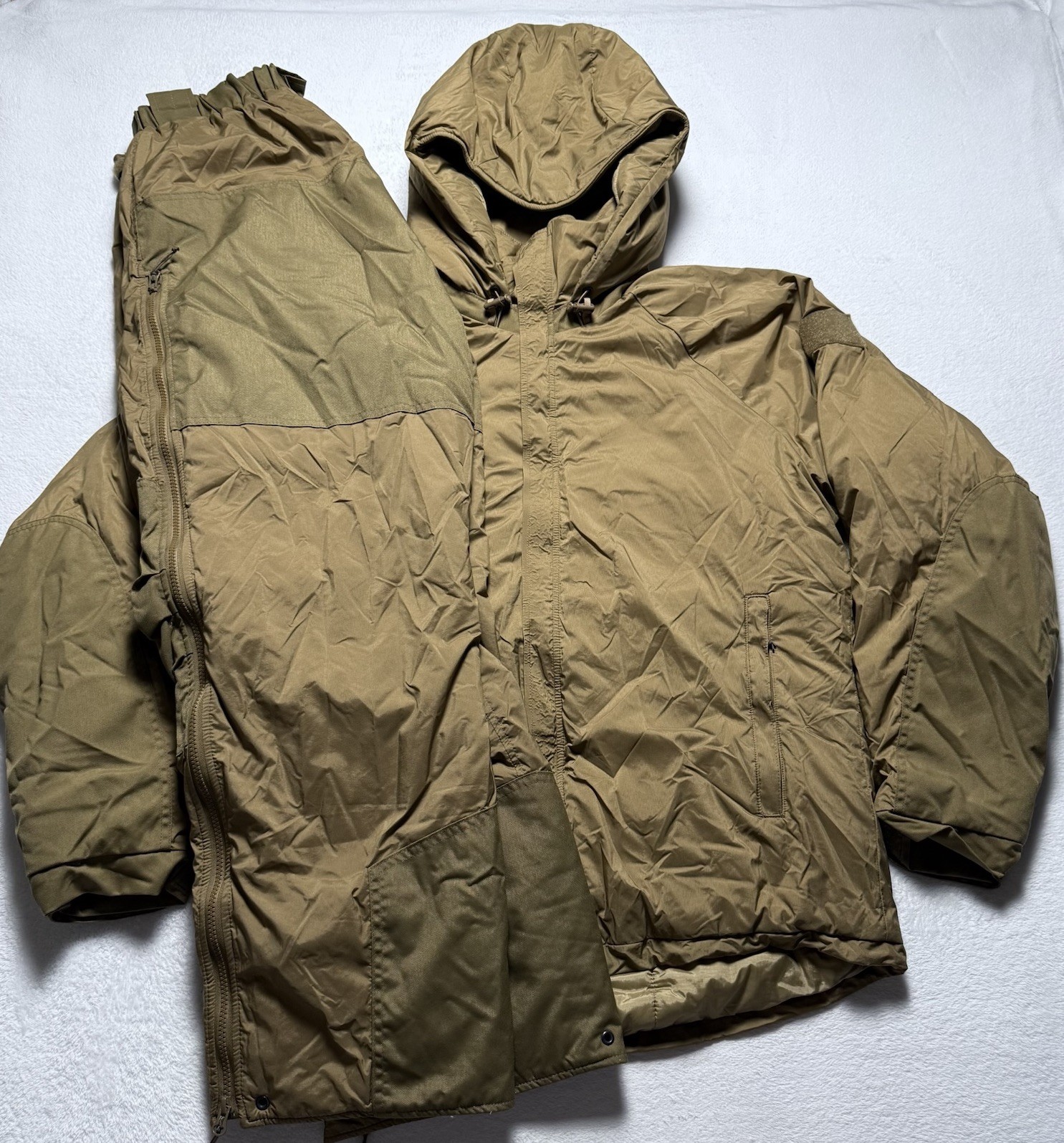 Wild Things Tactical High Loft Jacket Pants Set Mens Small Hooded Coyote USA