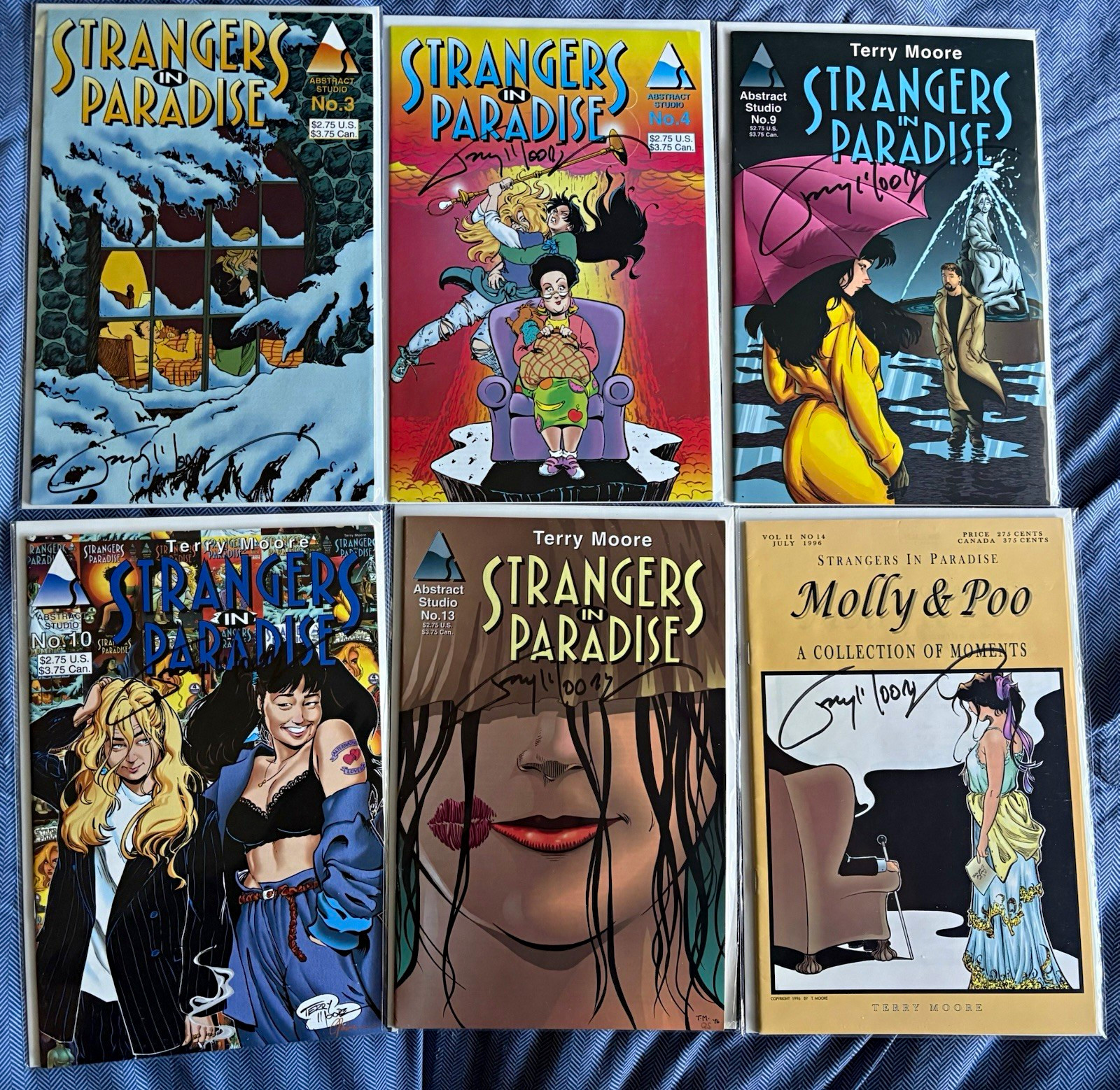 Terry Moore Strangers in Paradise Signed Lot (6) Abstract Studio Comics Rare