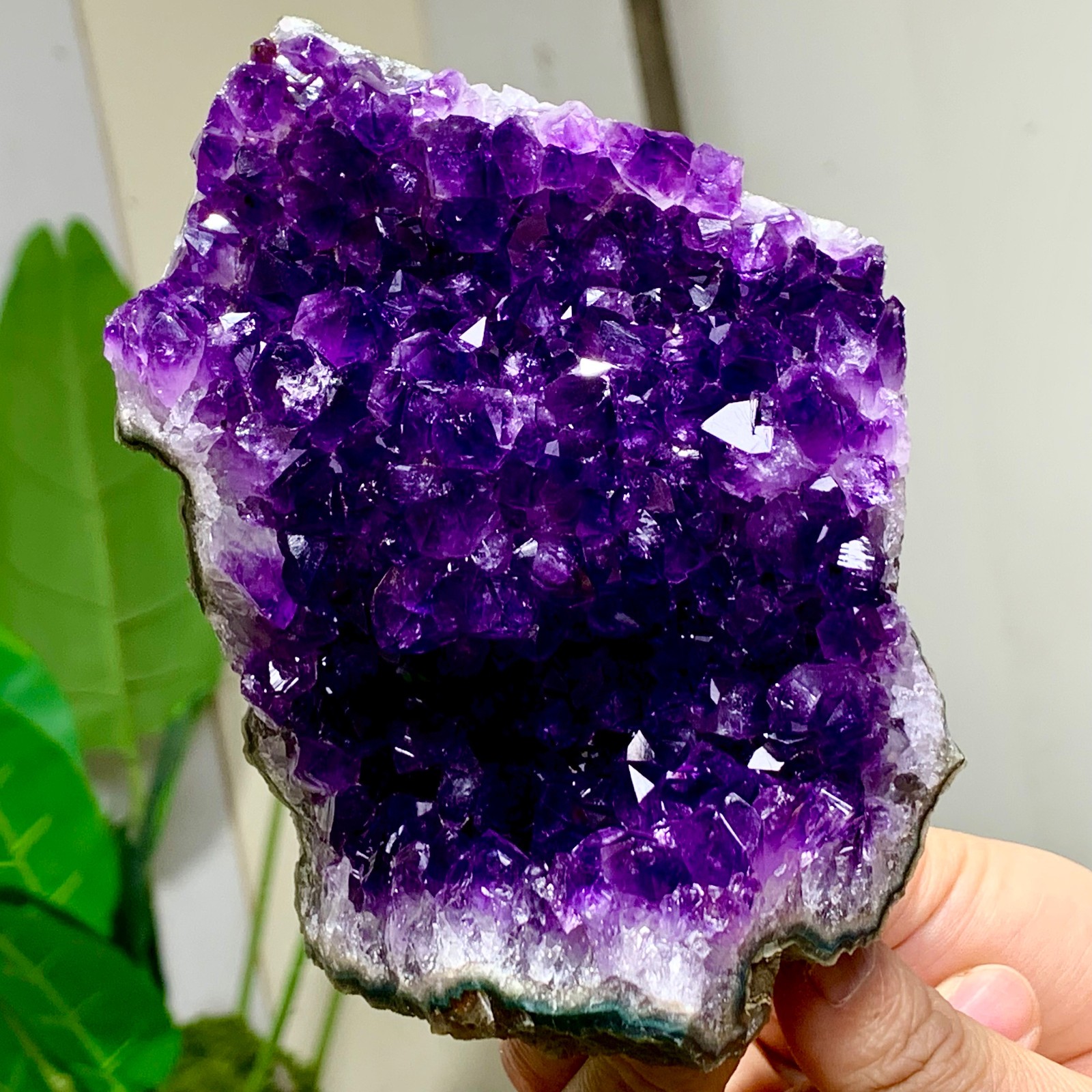 1.23LB Natural Amethyst geode quartz cluster crystal specimen Healing
